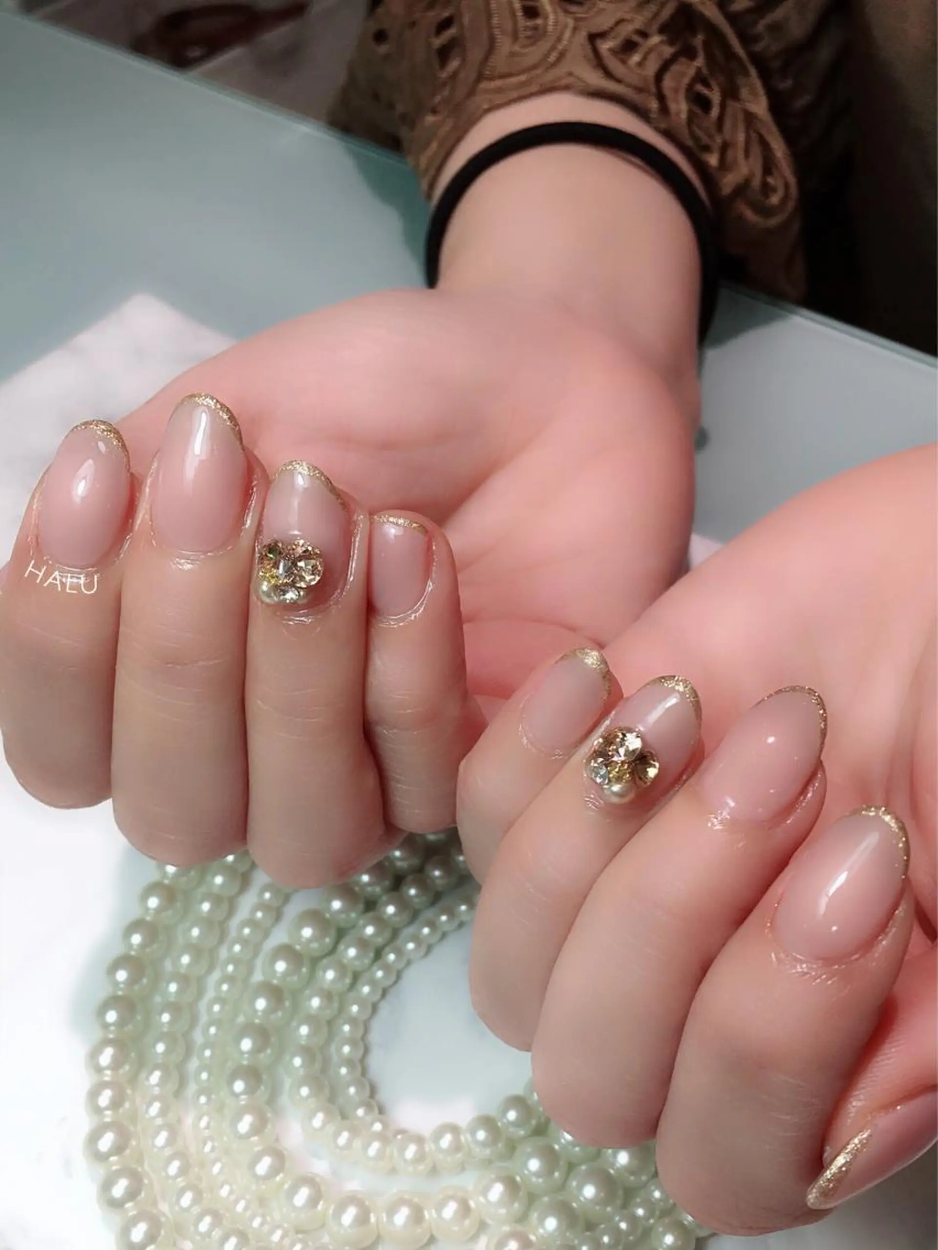 ネイル フレンチネイル ピンク HALU ハルのネイルデザイン