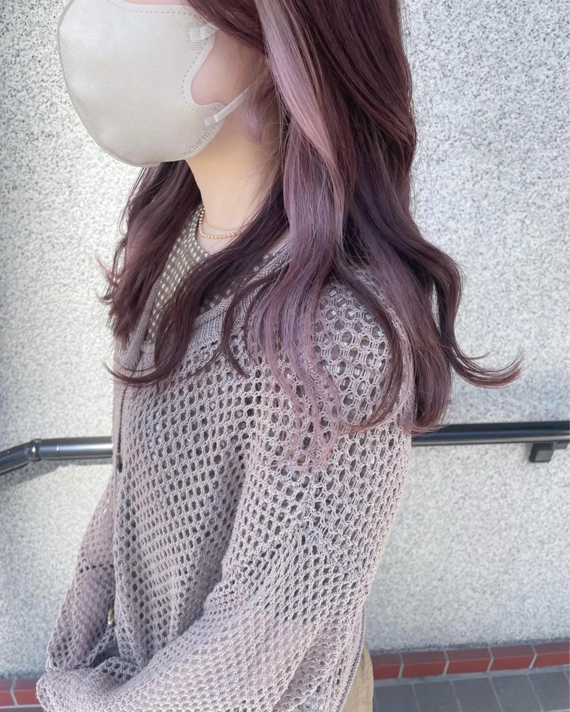 ロング カラー ブリーチ ピンクカラー ヘアカラー 古川 流久のヘアスタイル