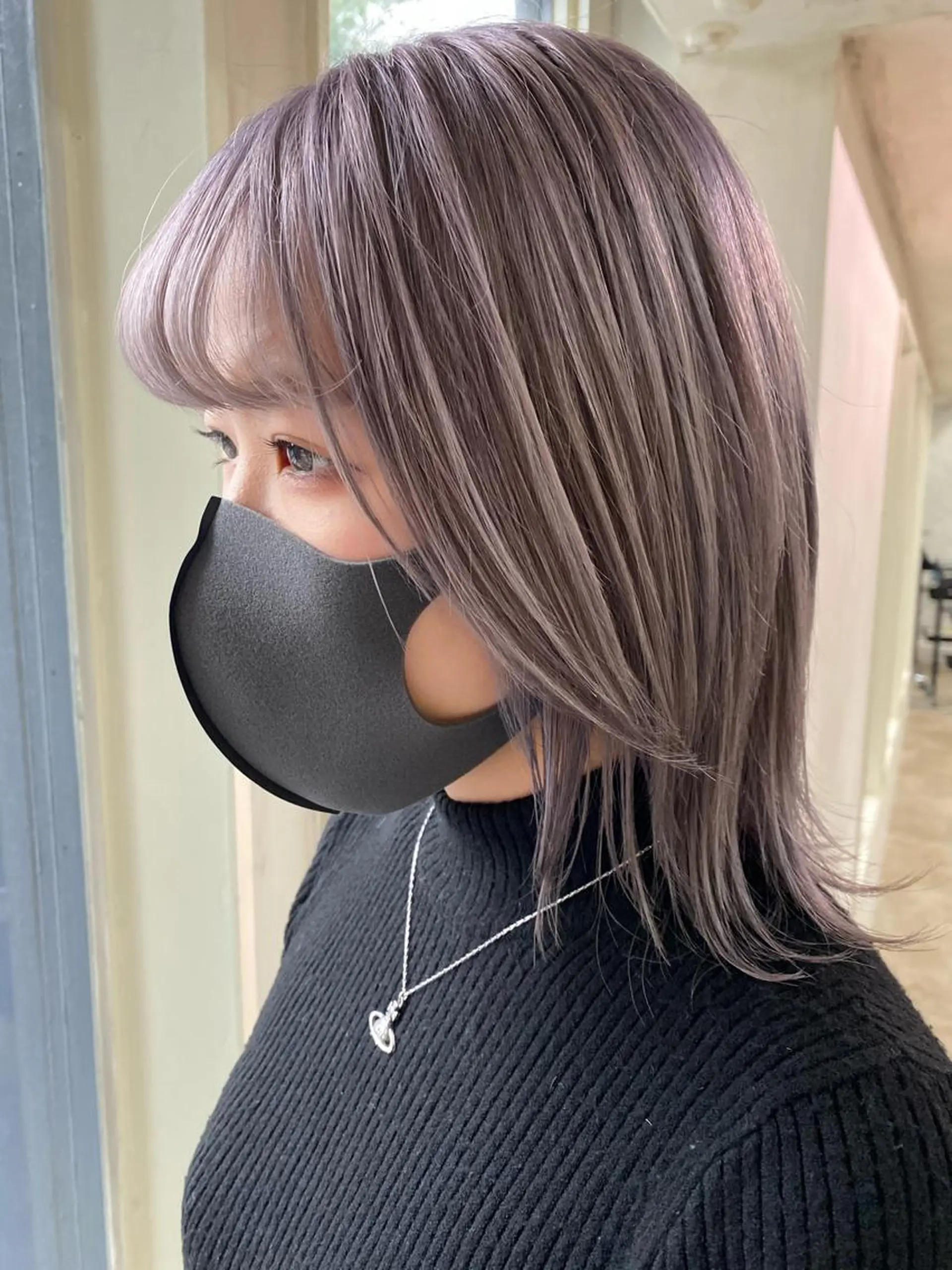 ミディアム カラー ブリーチ グレージュ ラベンダーカラー ラベンダーグレージュ ラベンダーグレー ミニモお気に入り数 No.1宍戸雄弥のヘアスタイル