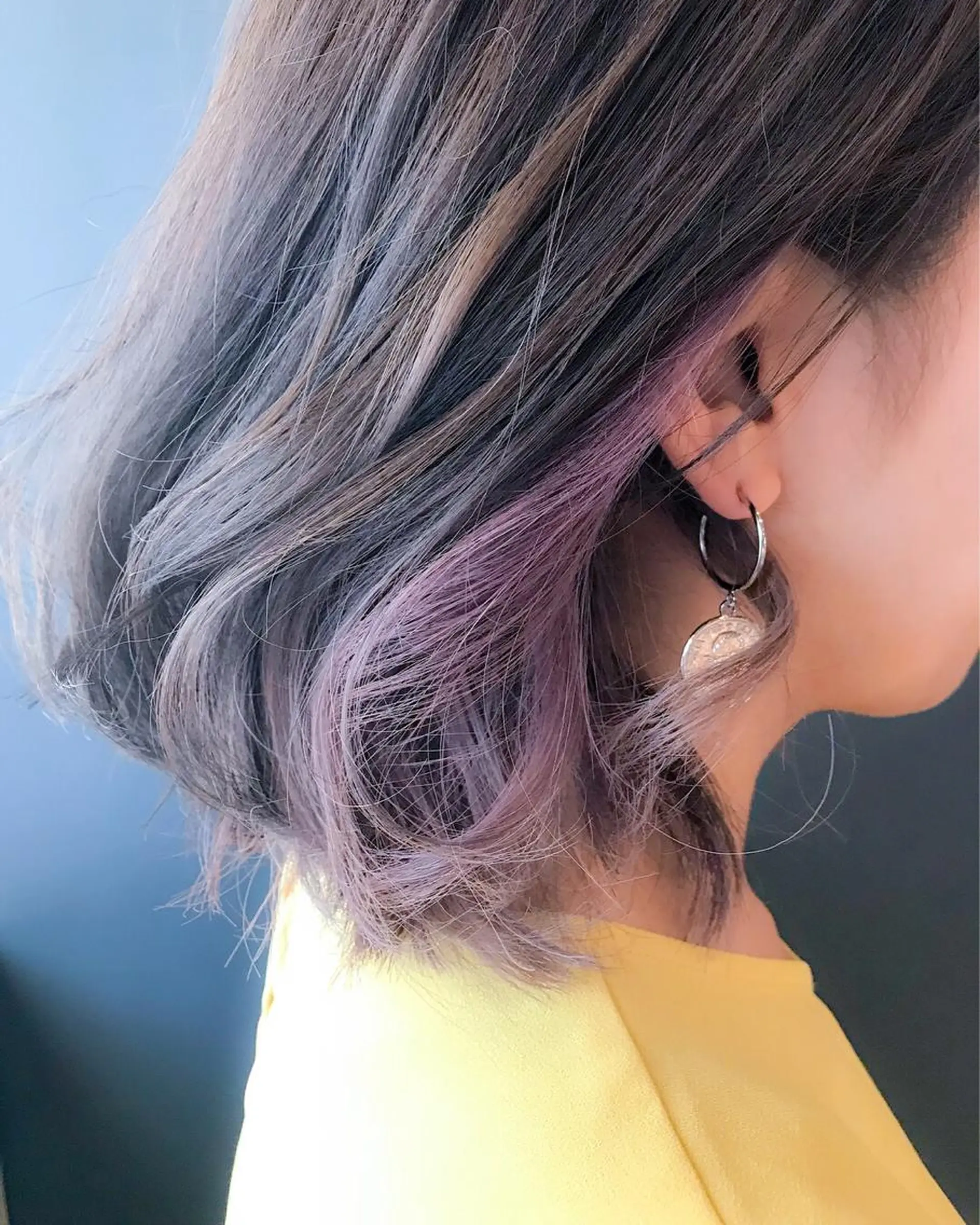 ショート カラー ブリーチ ピンクカラー パープルカラー カット ヘアカラー BOX mico.のヘアスタイル