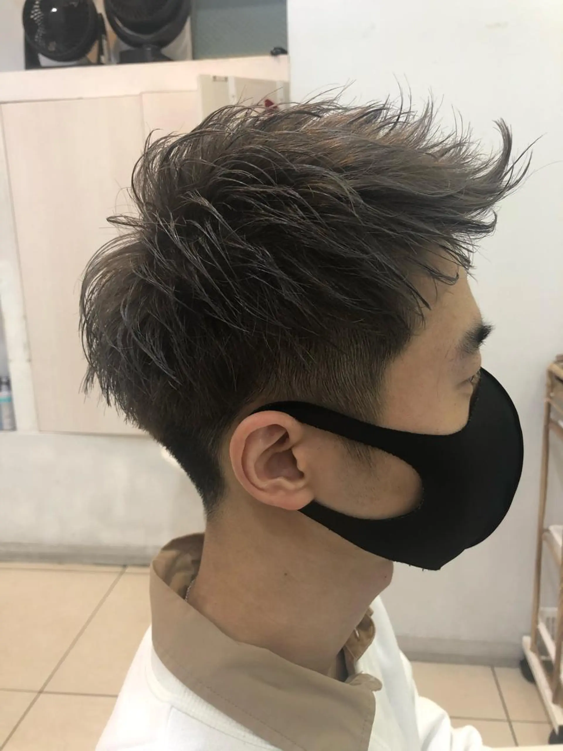 ショート カラー メンズ 髪質改善× ハイライト溝江のヘアスタイル