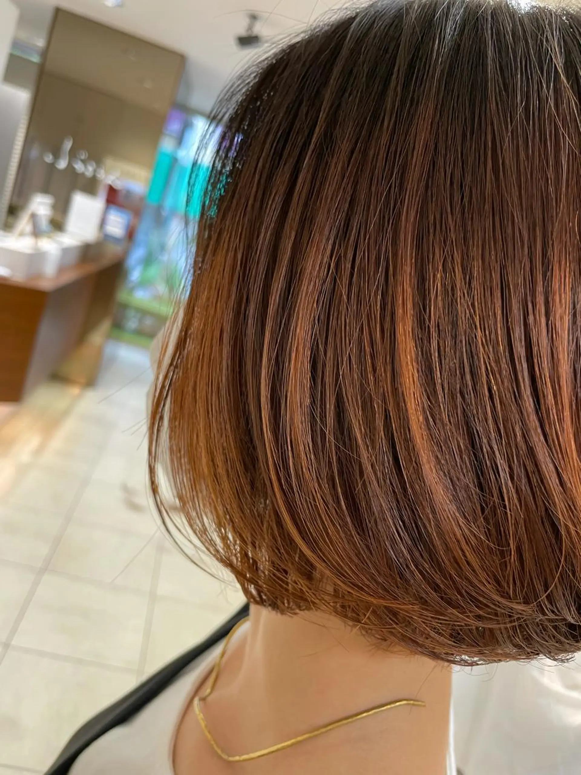 ミディアム カラー ヘアアレンジ ヘアカラー トリートメント 【Sweep】おじま のぞみのヘアスタイル