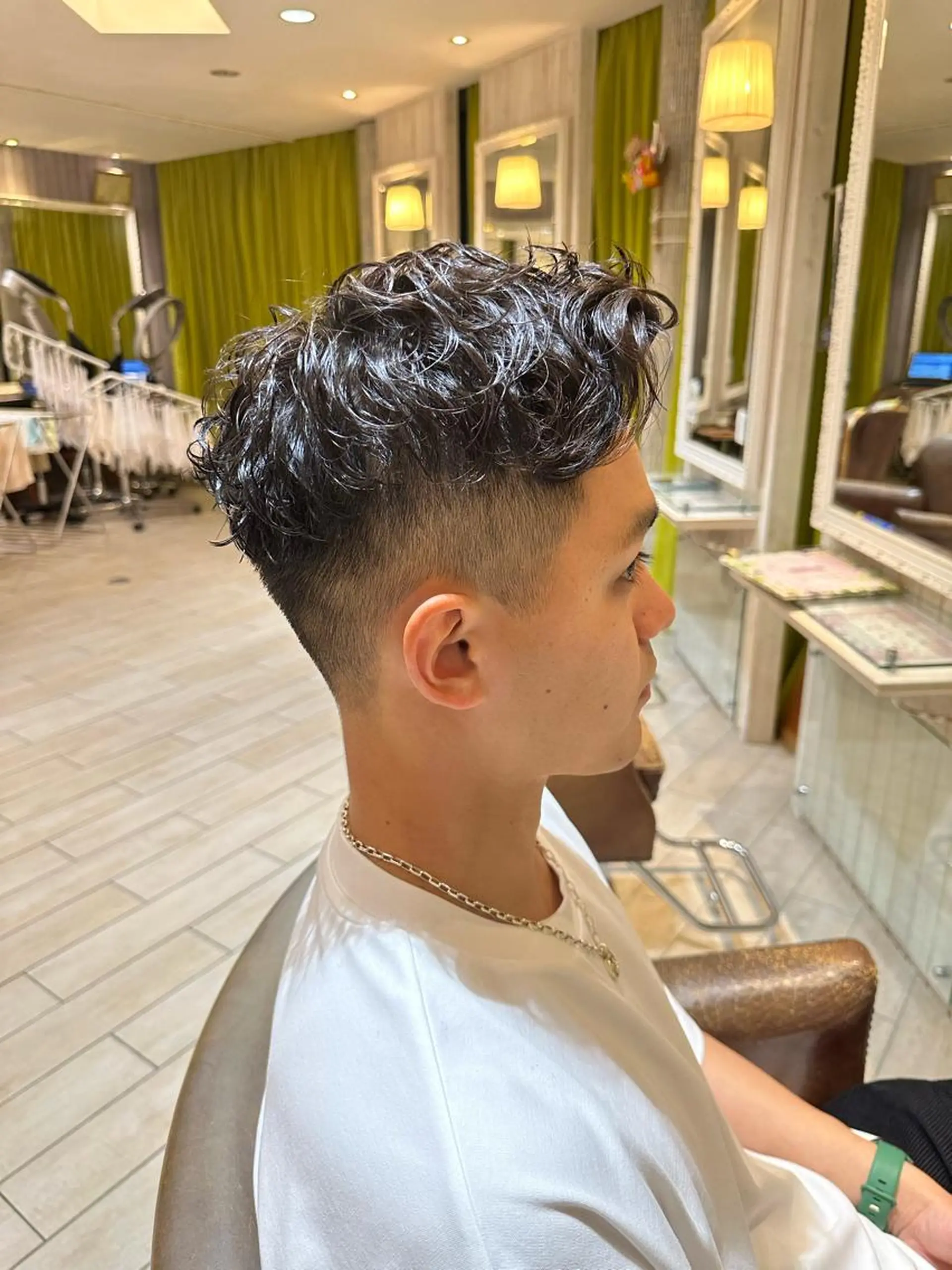 パーマ メンズ カット パーマ 増渕 駿介のヘアスタイル