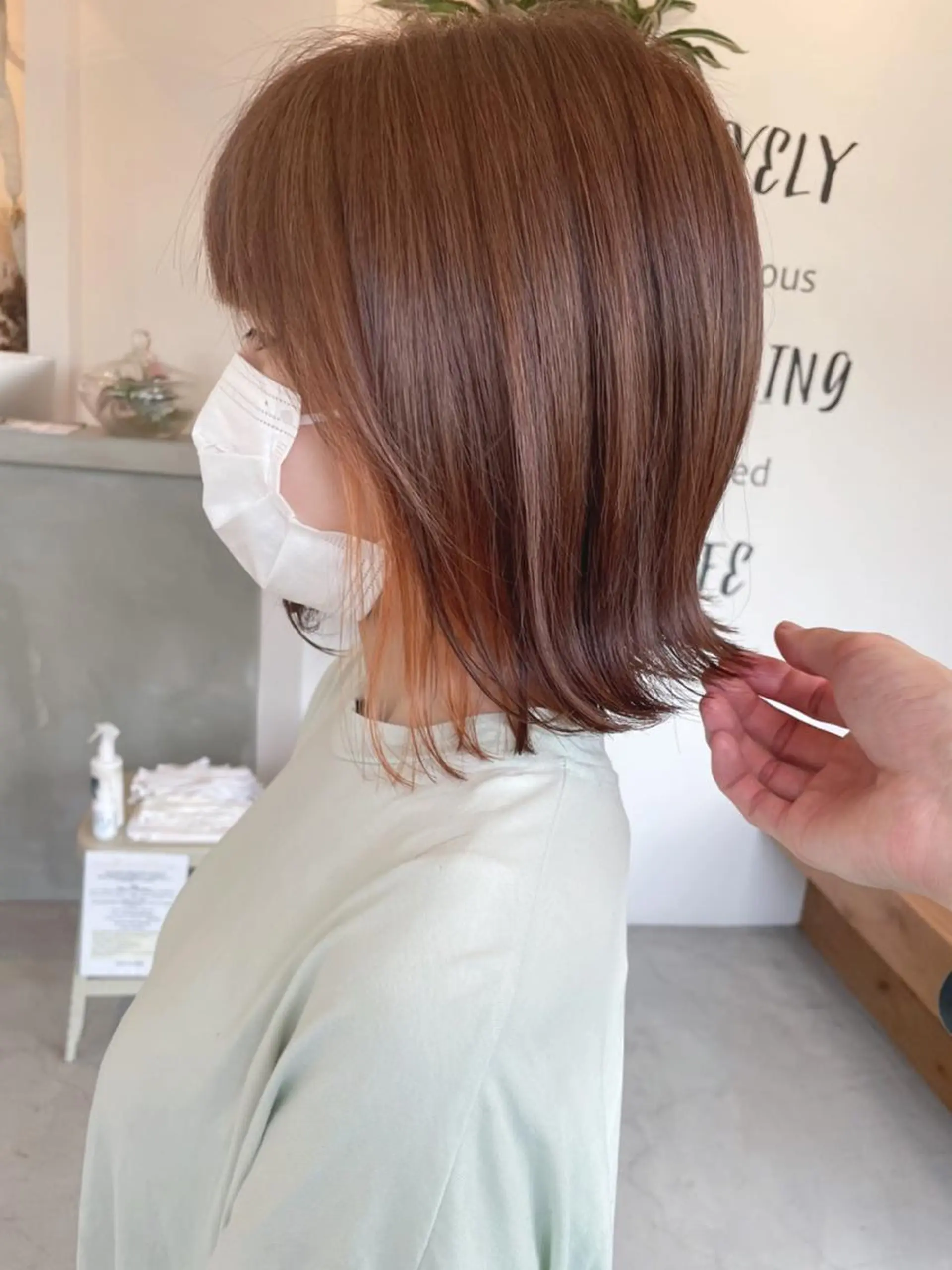 ショート カラー オレンジ ボブ エターナル所属・髪質改善特化 谷口祐綺のヘアスタイル