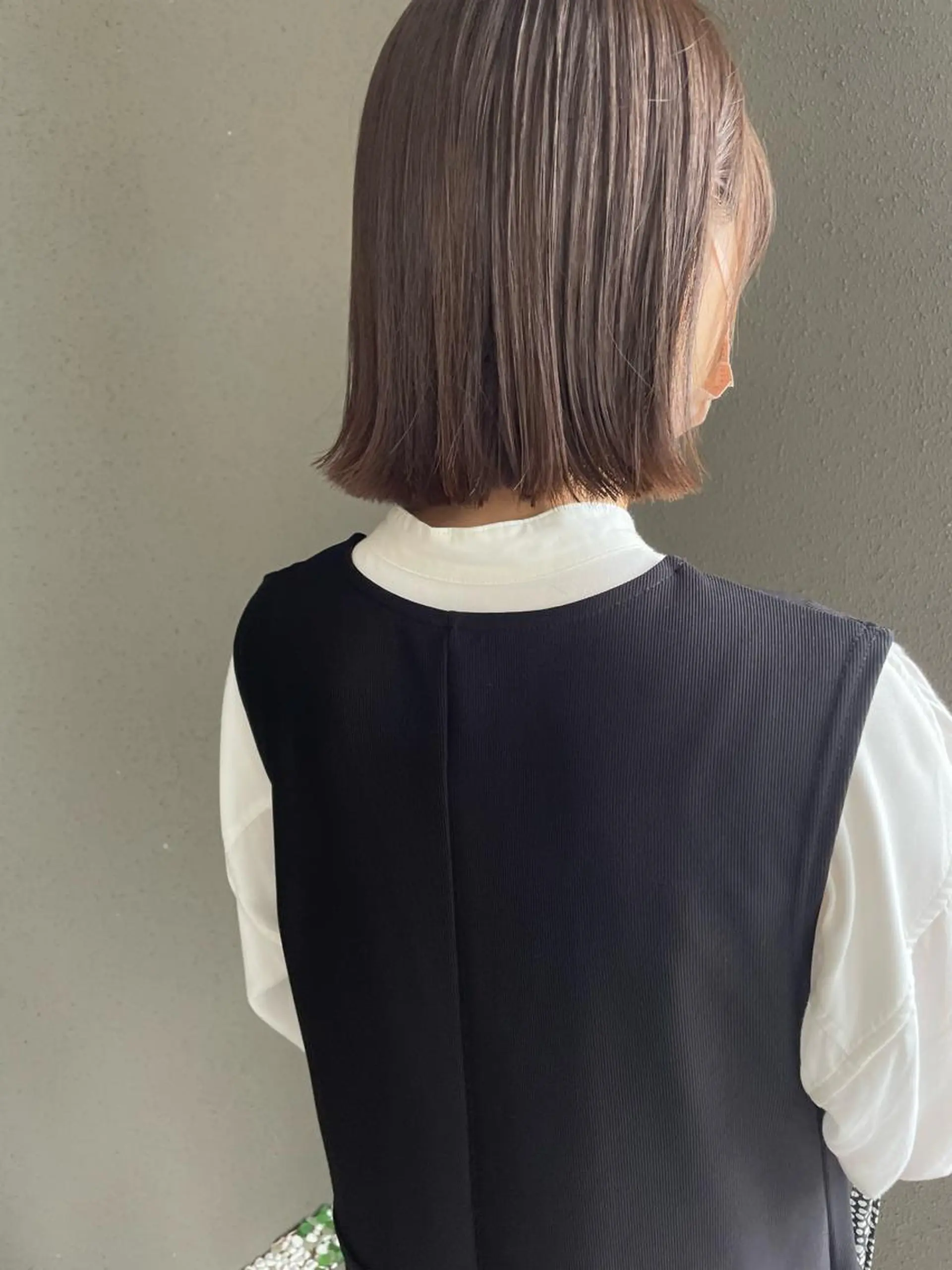 ミディアム 外ハネヘア カット hair'sBEAU LiEn所属・山本 愛永のヘアスタイル