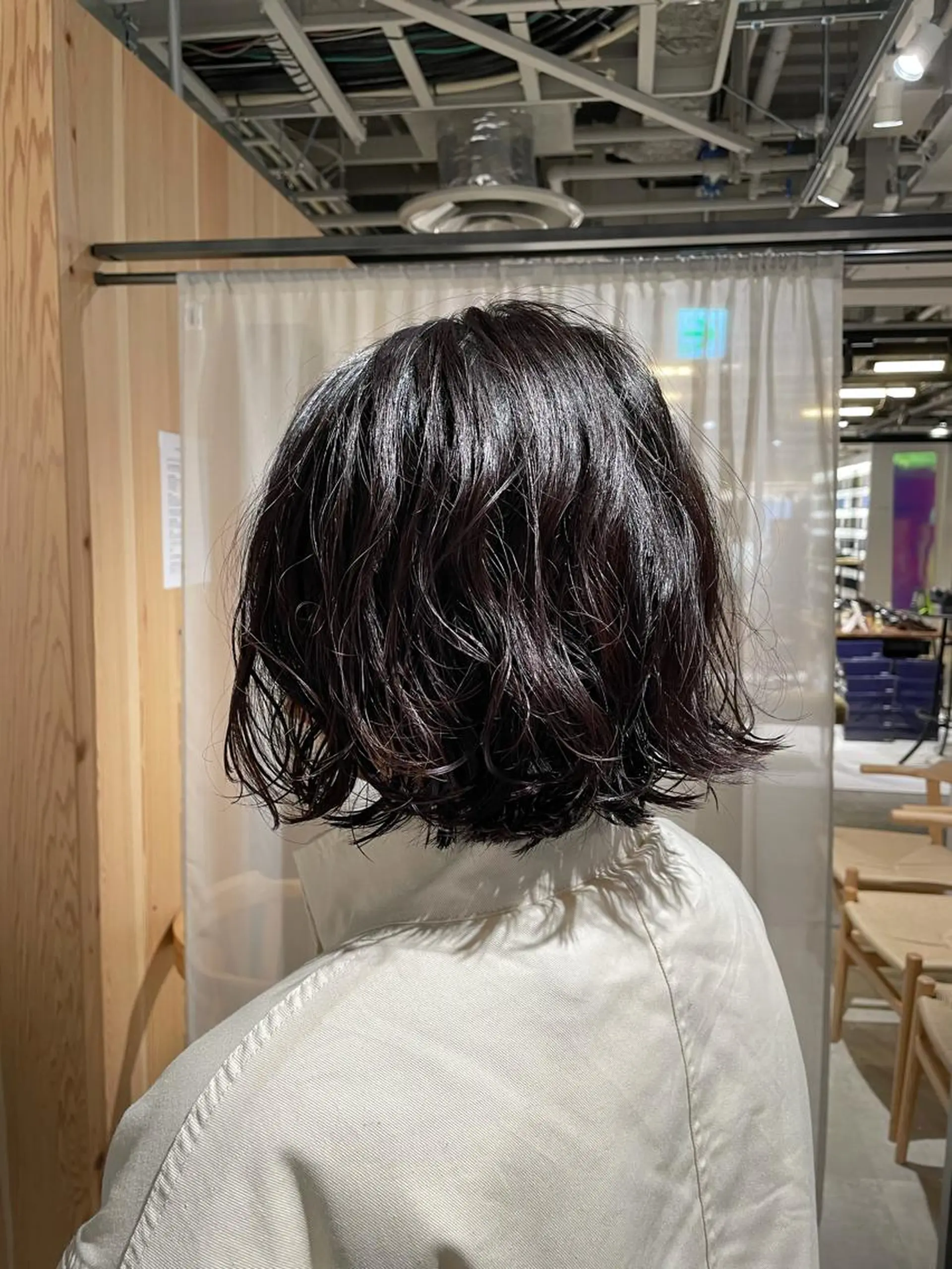 ミディアム カラー パーマ ミディアムパーマ 吉田一輝 外国人パーマのヘアスタイル