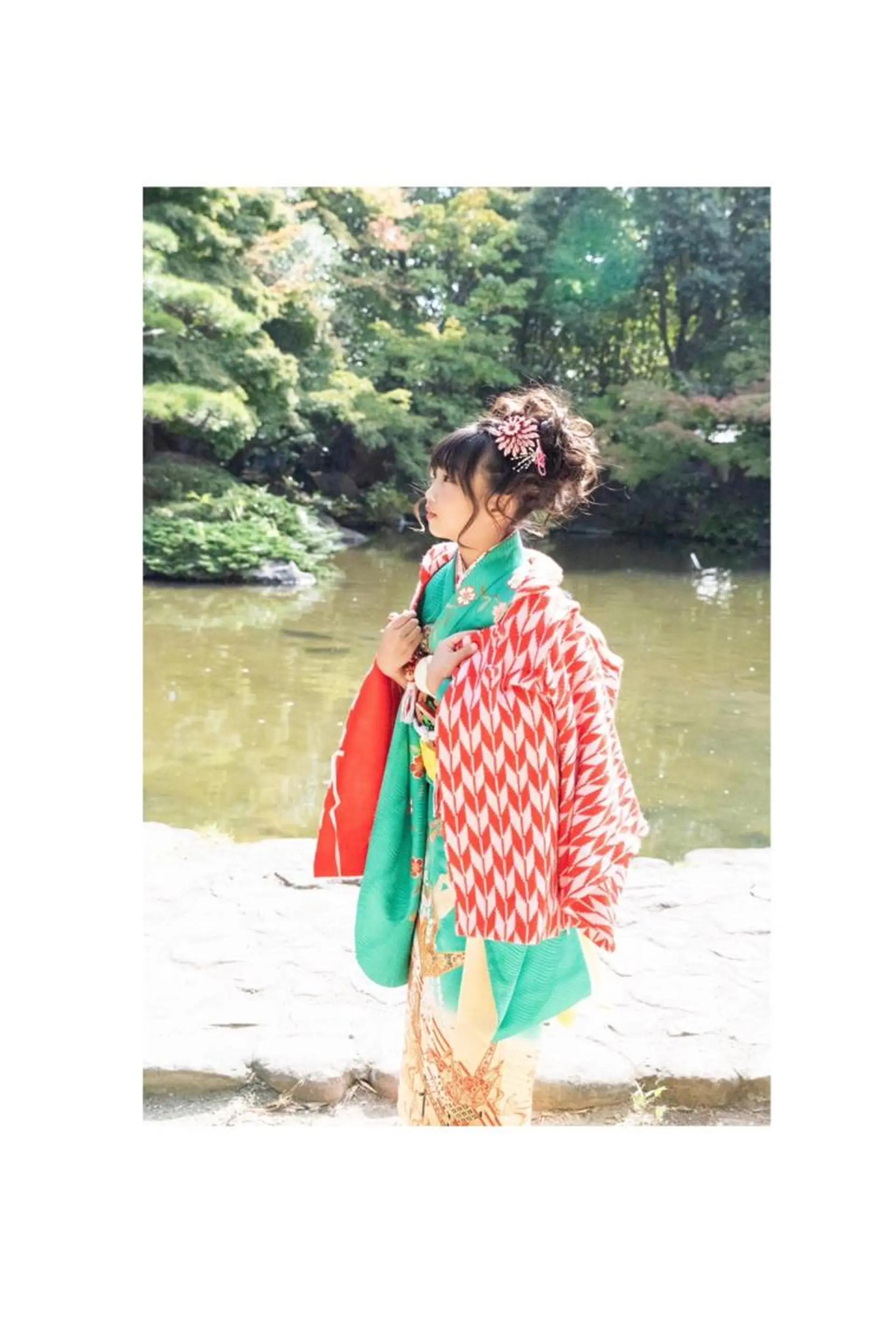 ヘアアレンジ キッズ 着物ヘア 野咲き 美容室のマツエク・マツパデザイン