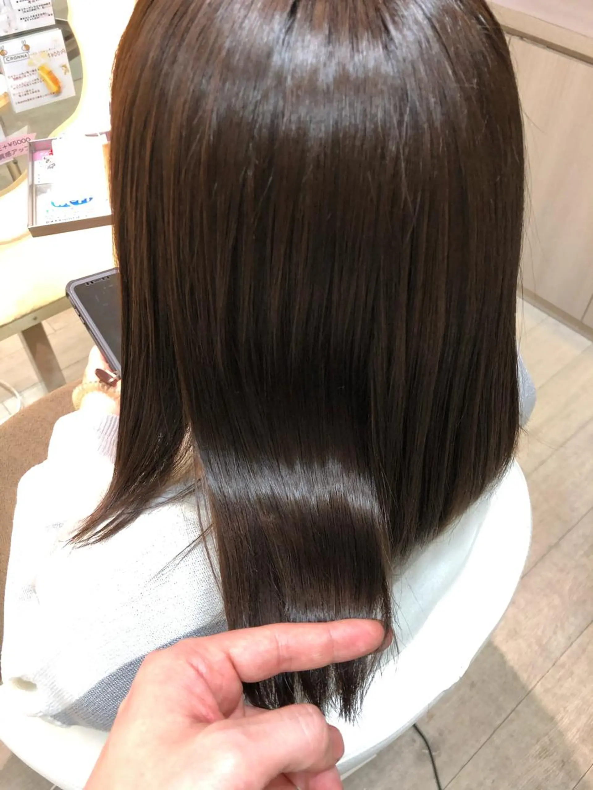 セミロング 髪質改善 トリートメント ブリーチ/髪質改善 NYNY大久保のヘアスタイル