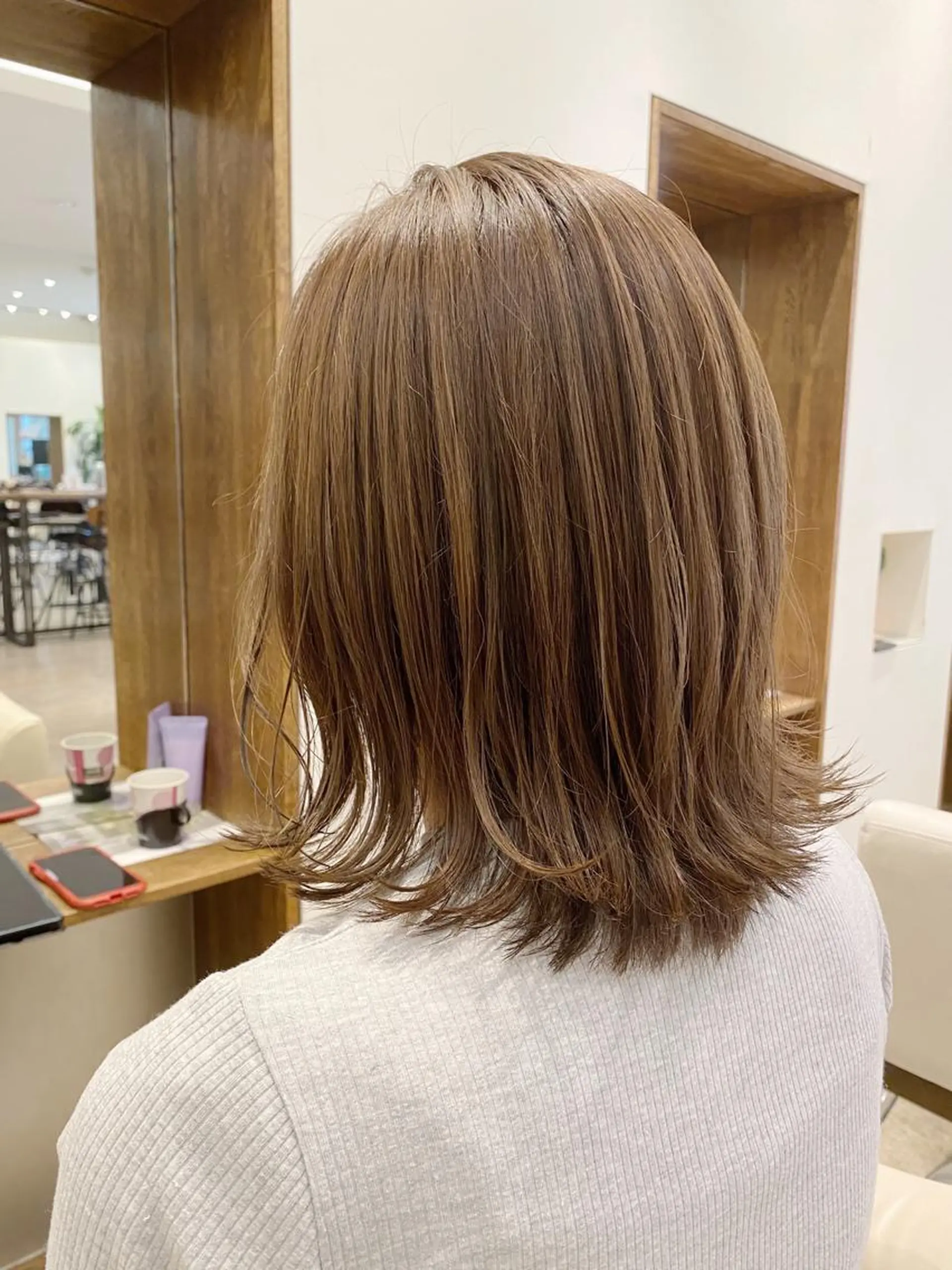 ミディアム カラー カット ヘアカラー トリートメント 入江 允のヘアスタイル