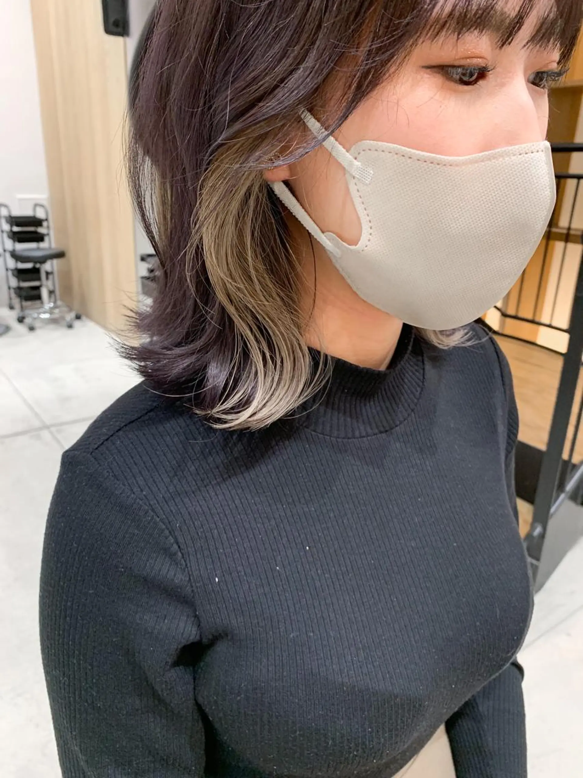 ショート カラー ヘアアレンジ ブリーチ ヘアカラー トリートメント yuka .のヘアスタイル