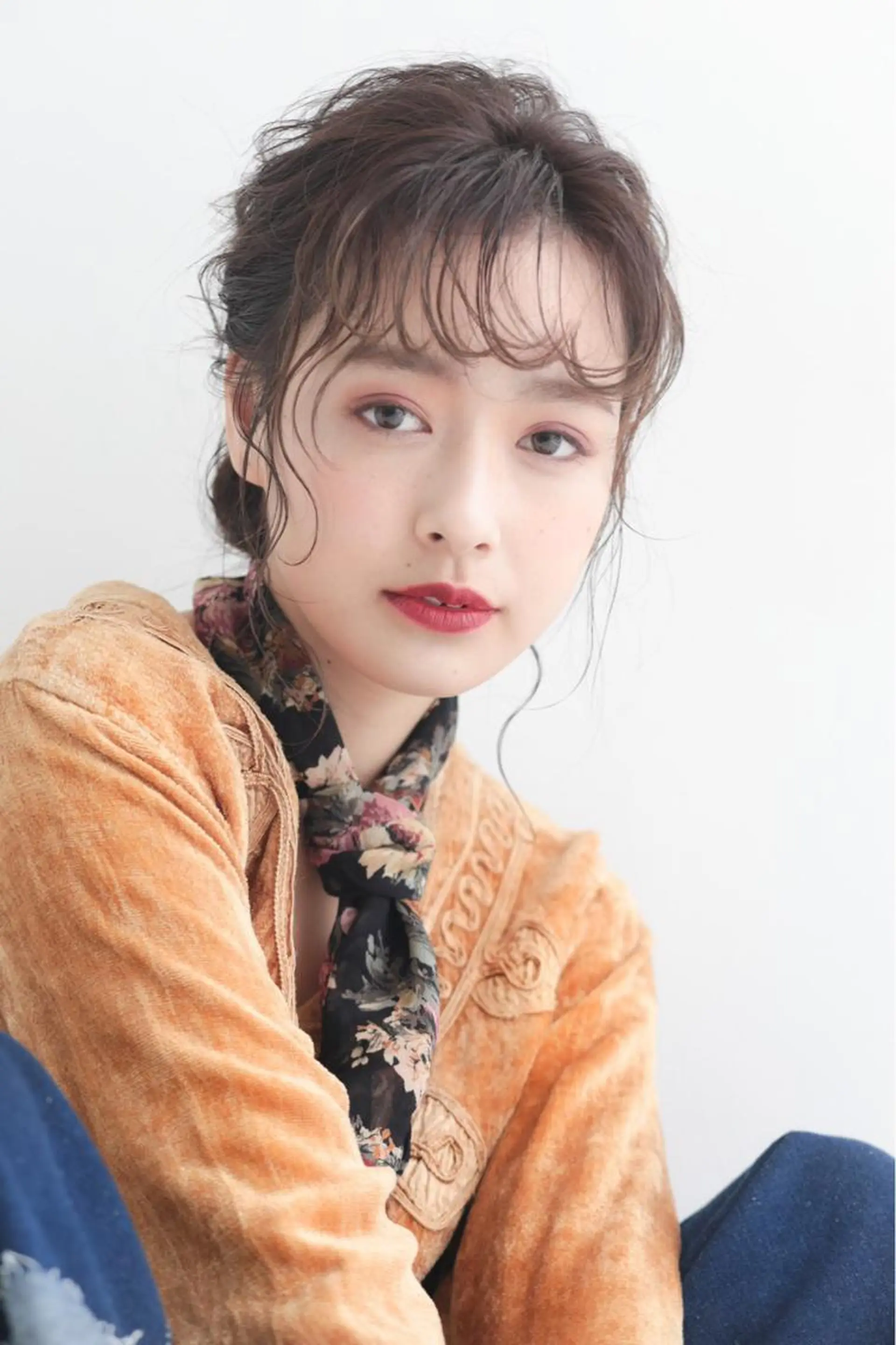 セミロング カラー パーマ カット パーマ トリートメント 萱場 小麦のヘアスタイル