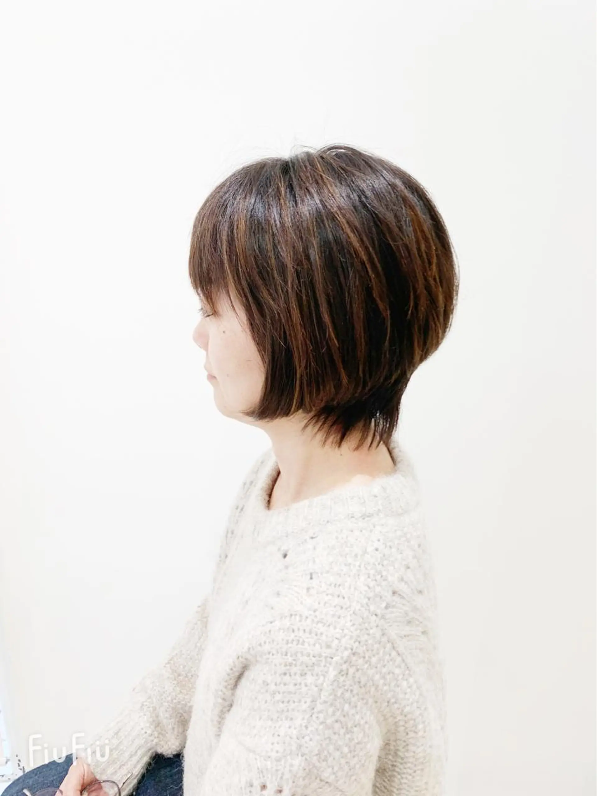 ショート カラー ハイライトカラー ハイライト 藤森 希美のヘアスタイル