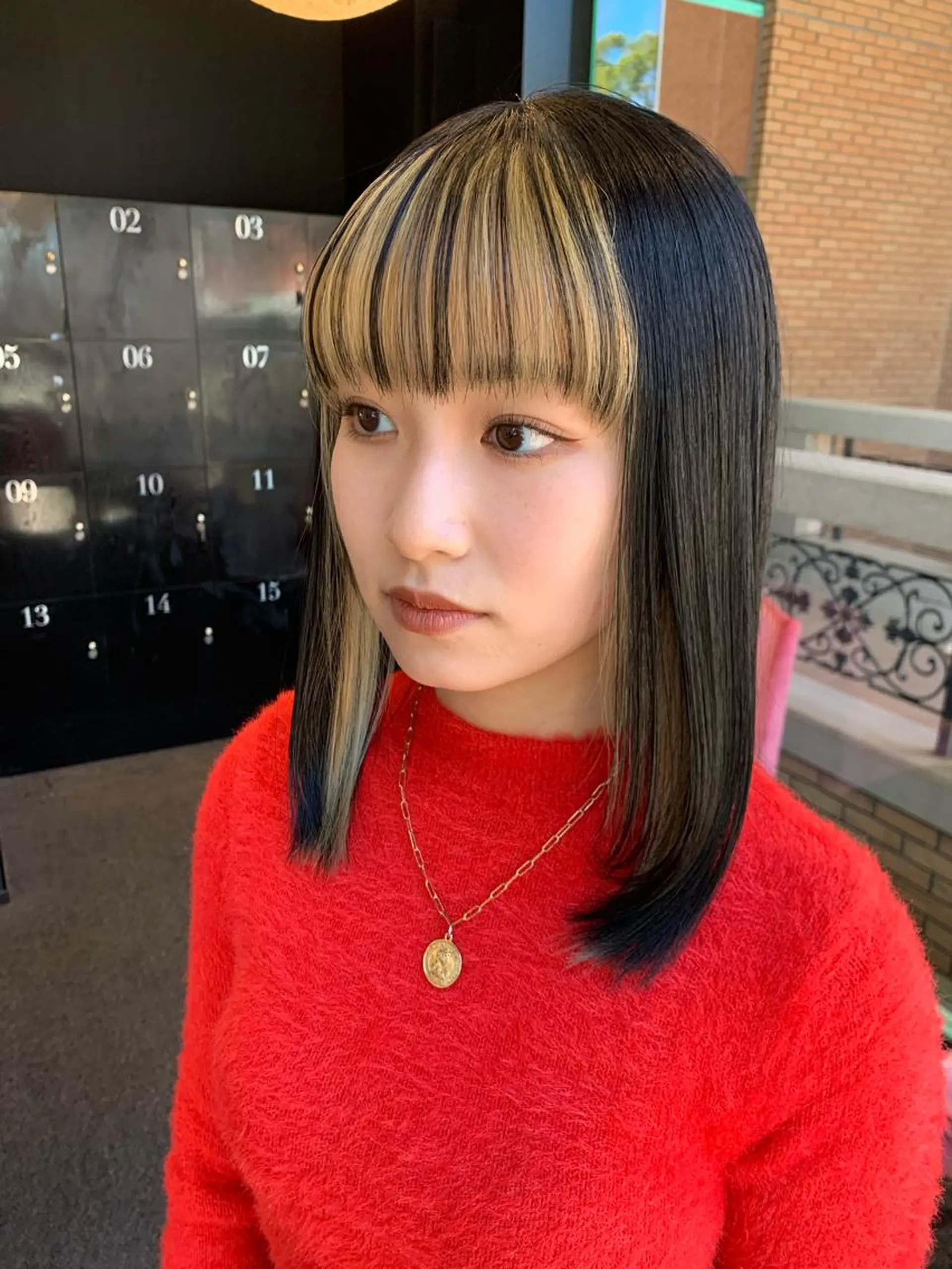 ミディアム カラー インナーカラー ヘアカラー 古畑 佑悟のヘアスタイル