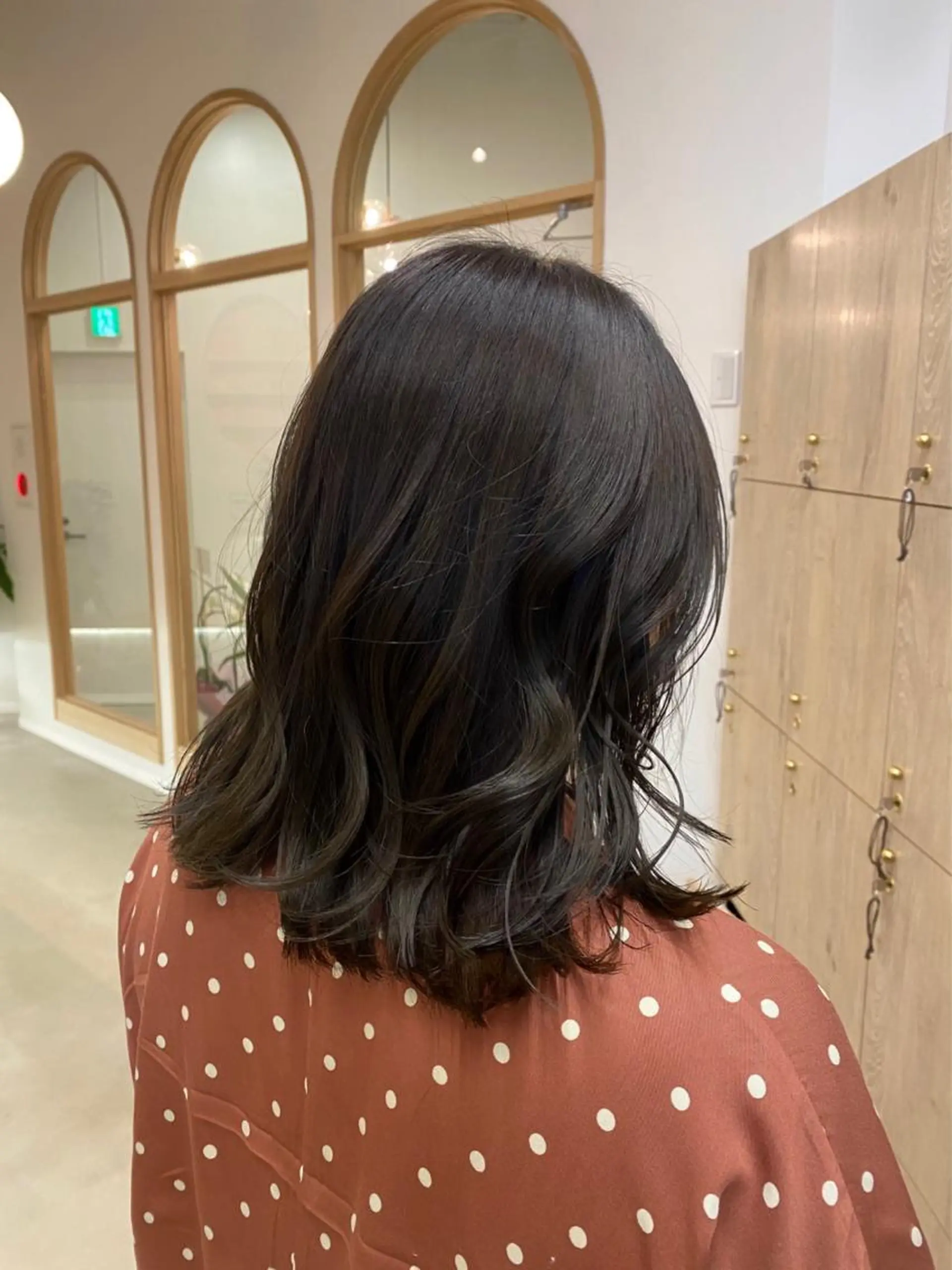 セミロング カット ヘアカラー トリートメント sanae /透明感カラーのヘアスタイル