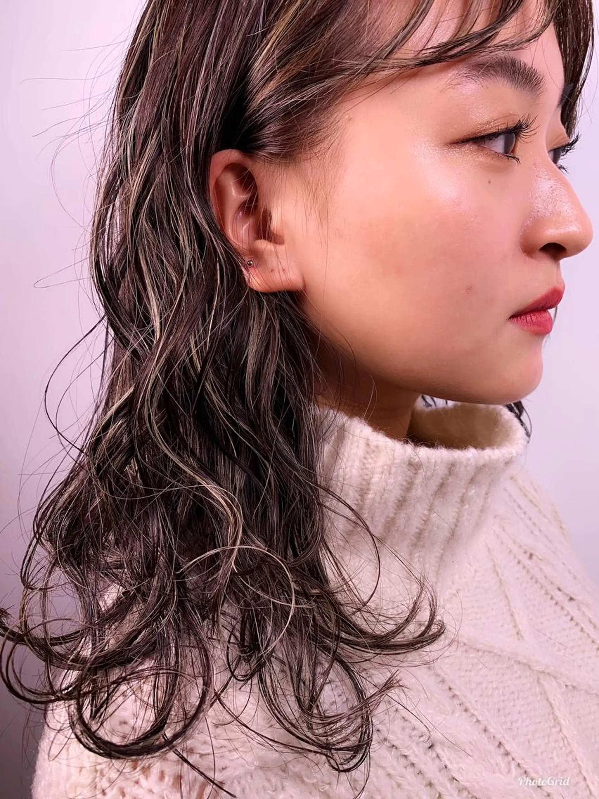 セミロング カラー ハイライトカラー ハイライト tension 【テンション】のヘアスタイル