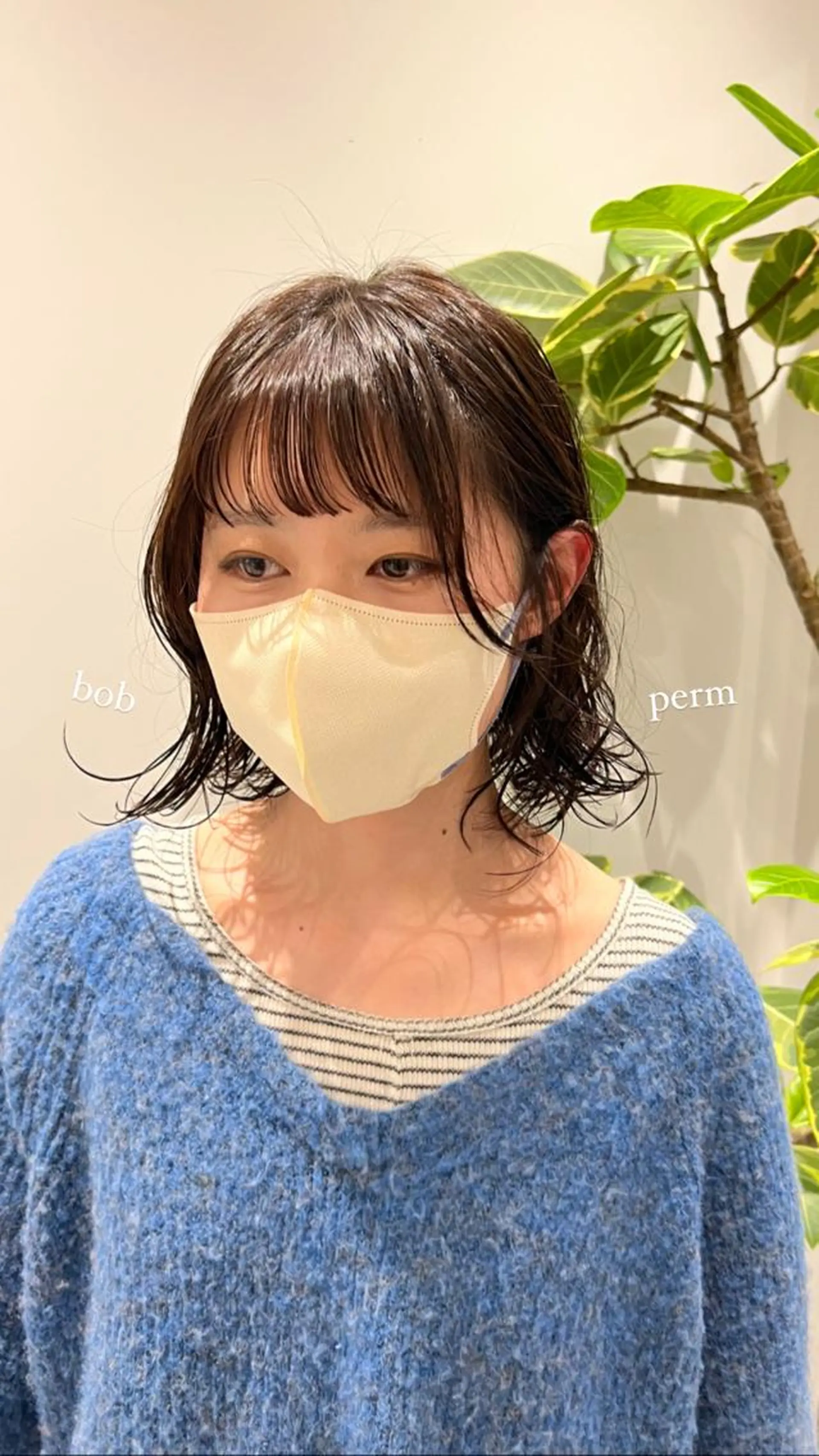 ミディアム ミディアムパーマ ボブ パーマ/名古屋パーマ / コデラ ナナホのヘアスタイル