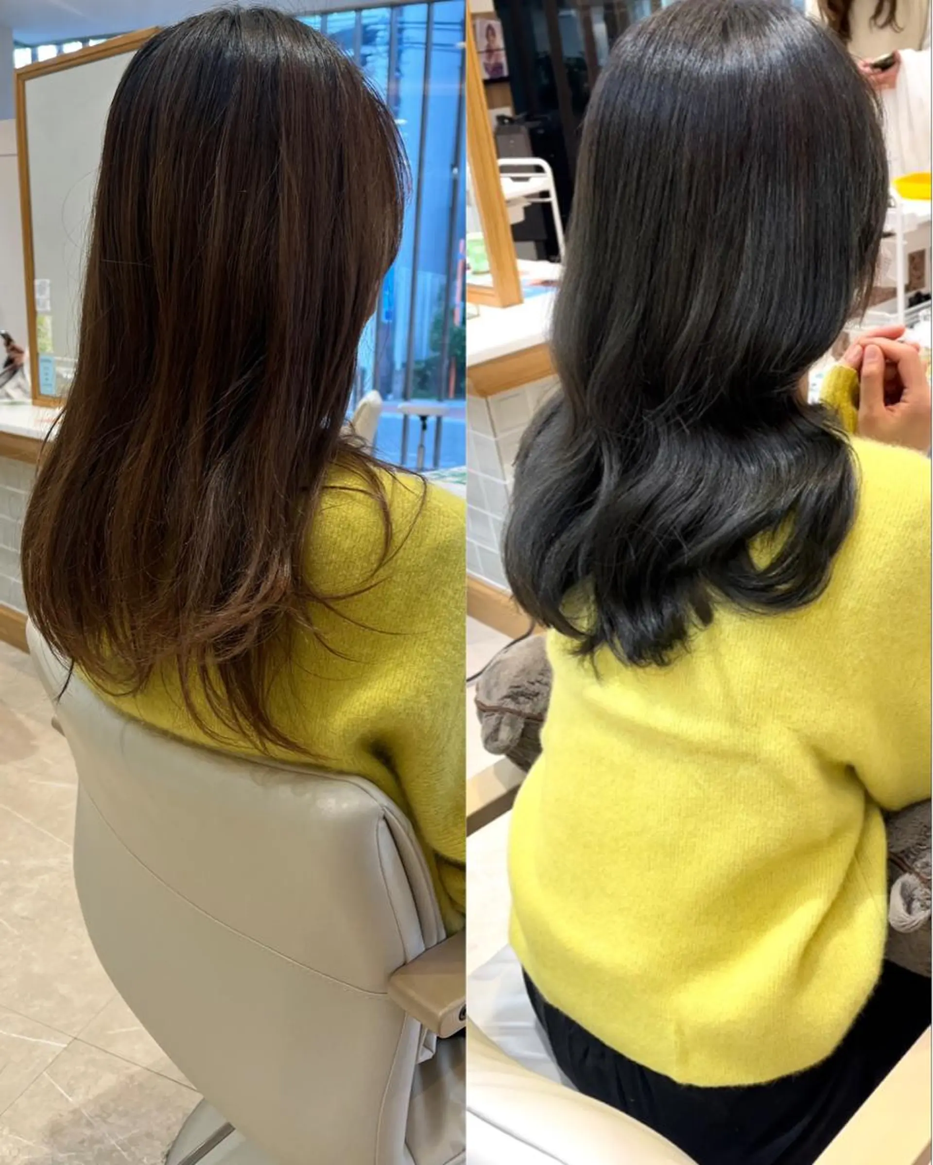 ミディアム カラー グレージュ オリーブグレージュ オリーブグレー オレンジ 韓国風ヘア カット ヘアカラー トリートメント ミタニ/髪質改善 /レイヤーカットのヘアスタイル