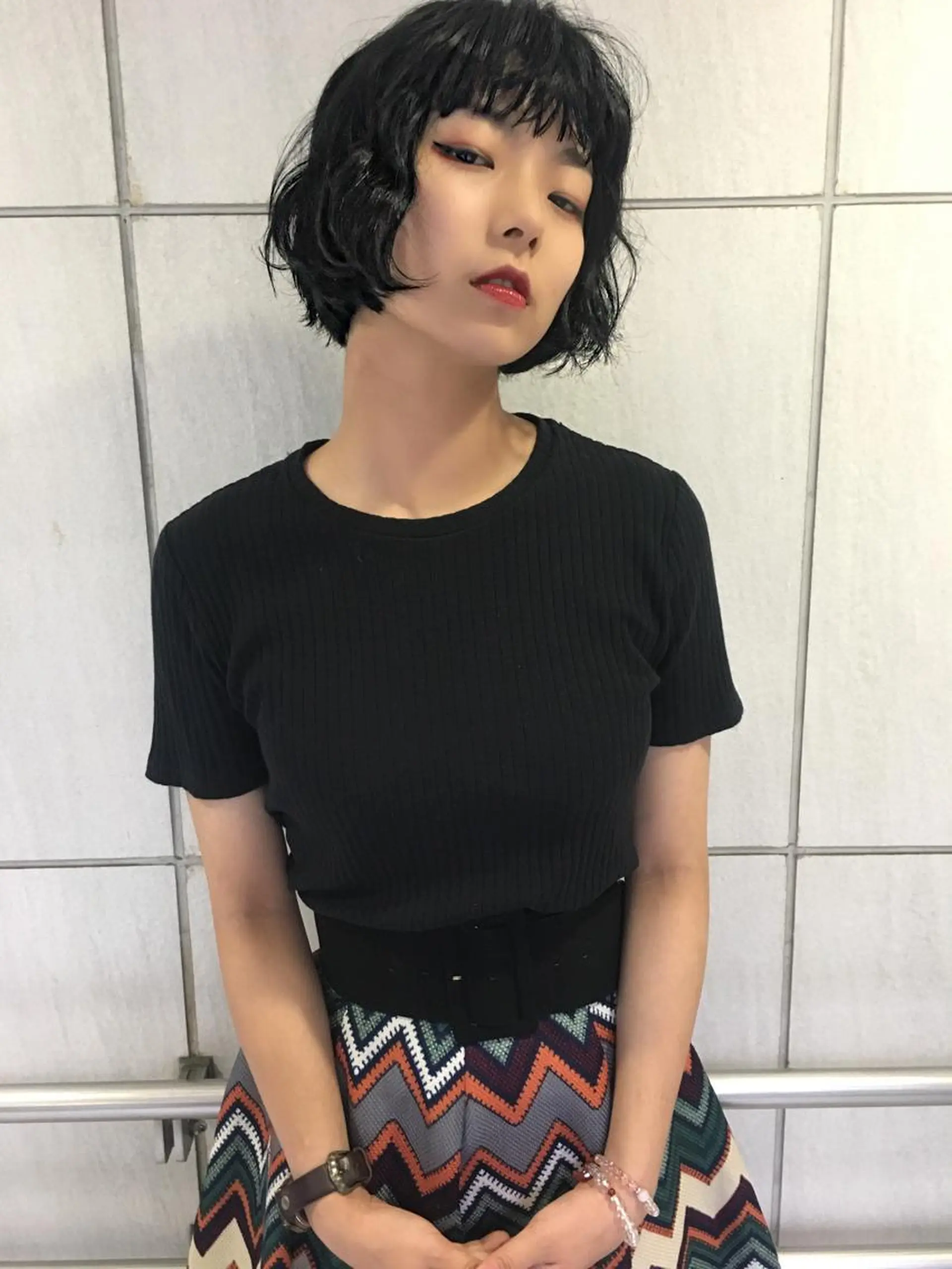 ショート レイヤーカット/ パーマ/鎌田実奈歩のヘアスタイル