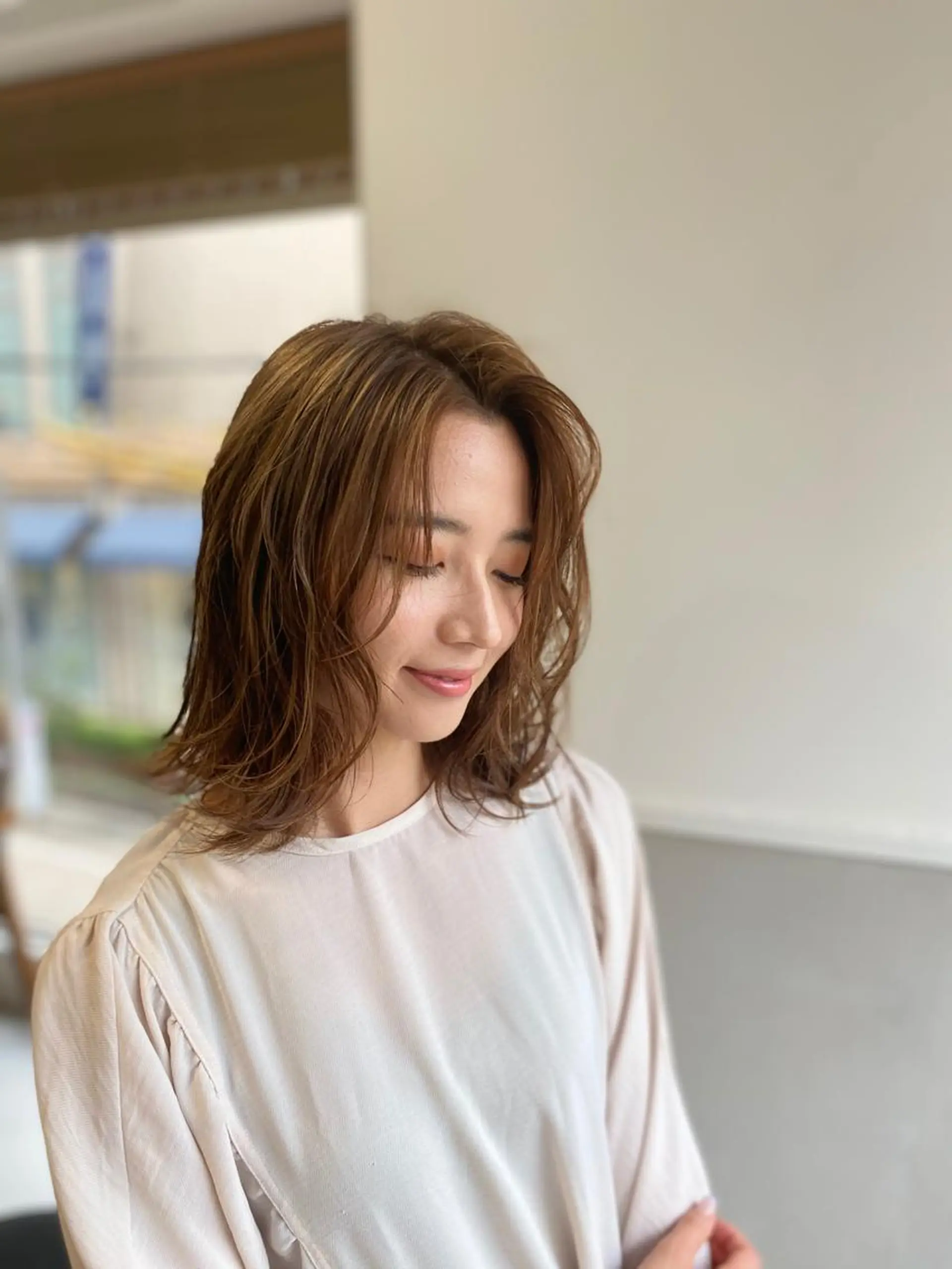 ミディアム カラー パーマ ヘアアレンジ メンズパーマの巨匠 鈴木純のヘアスタイル