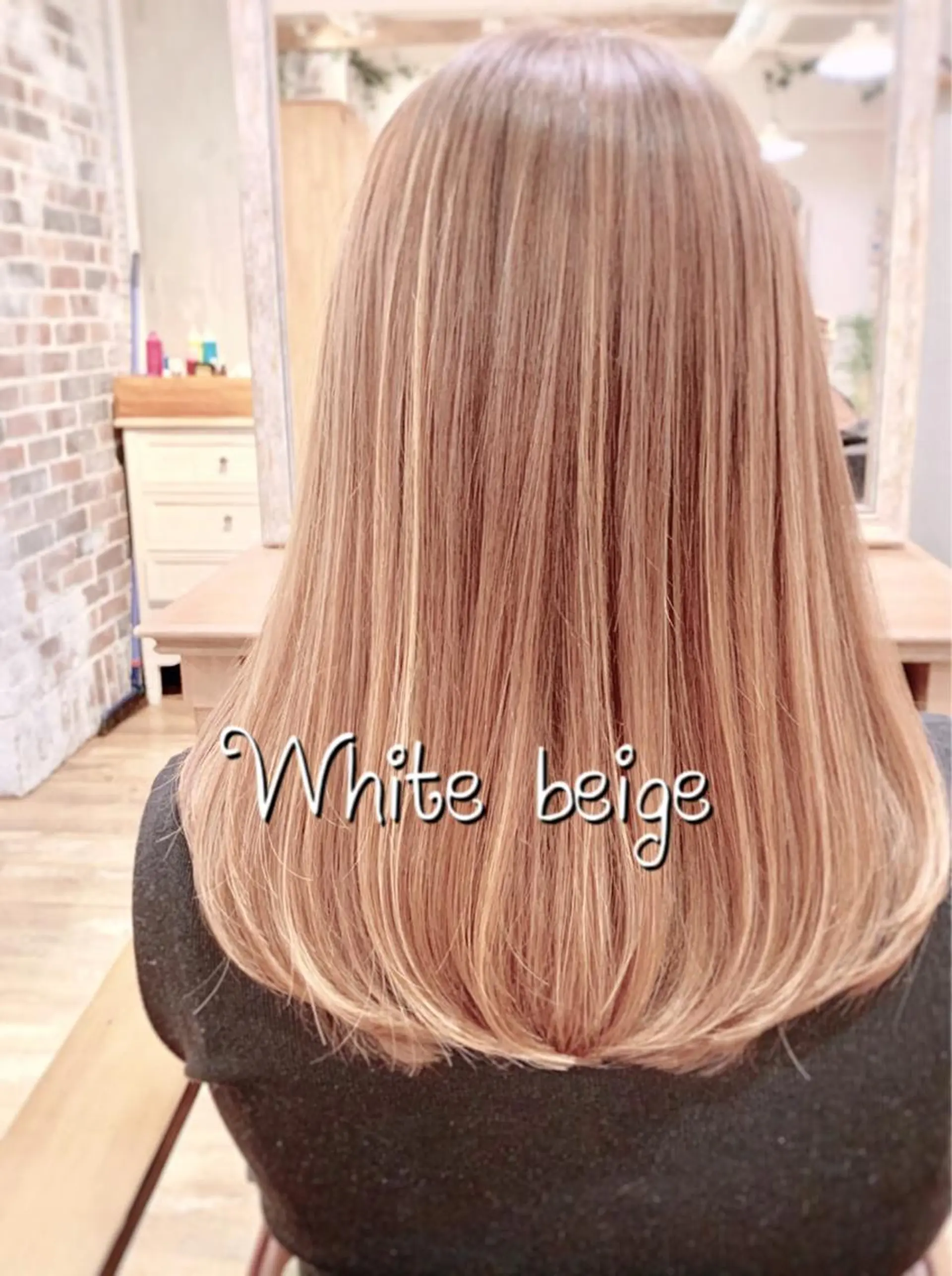 カラー ブリーチ 透明感カラー ヘアカラー glam ミサキのヘアスタイル