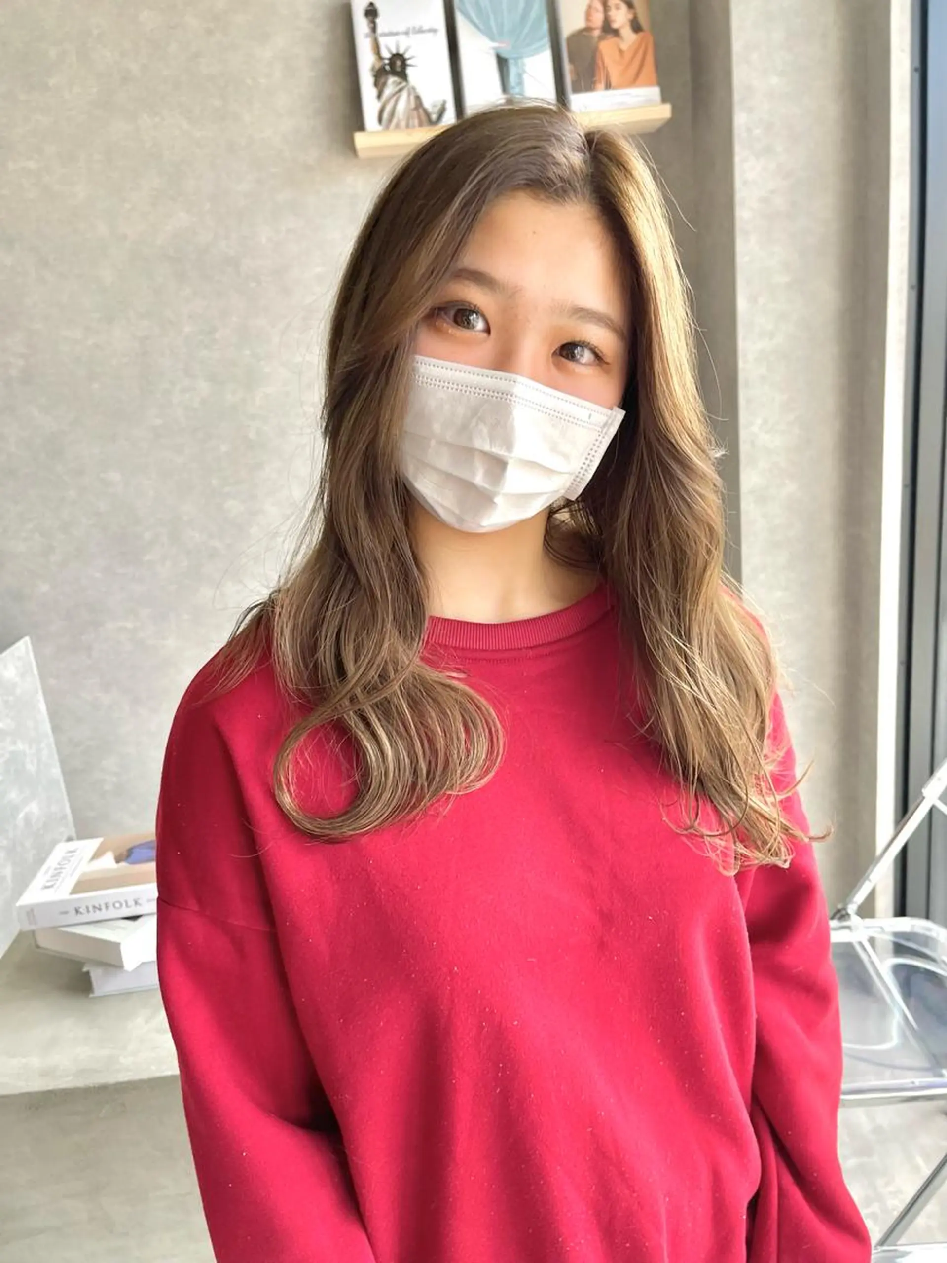 セミロング カラー カット ヘアカラー トリートメント mood tatemachiのヘアスタイル