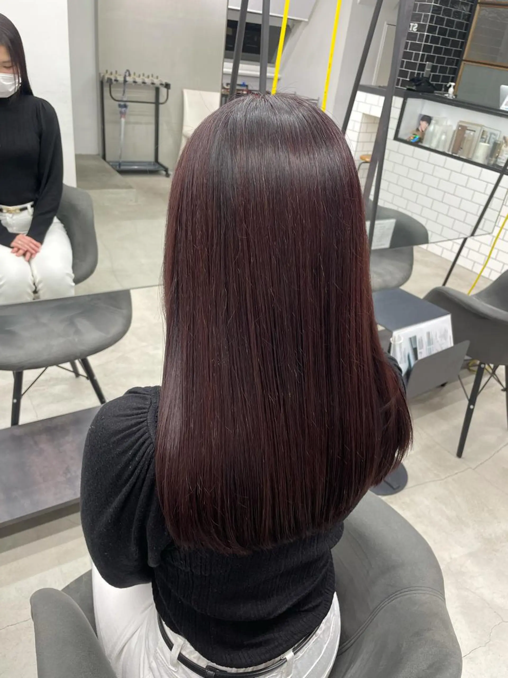 ロング カラー カシス カット ヘアカラー トリートメント 💗韓国ヘア/透明感 💗若菜あいこのヘアスタイル