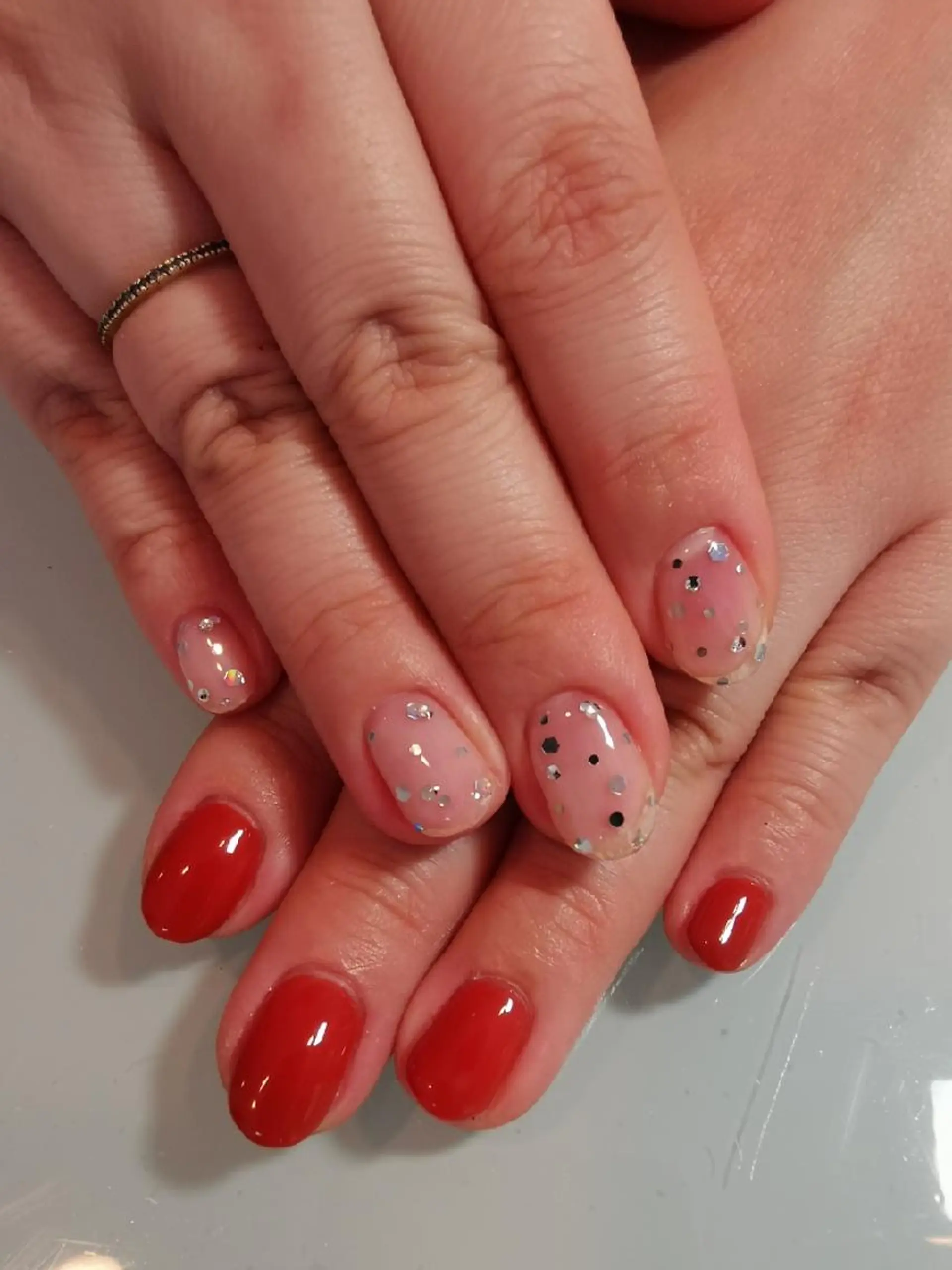 ネイル カラー シルバー テラコッタ クリアネイル シルバー 人気エリア💖完全個室【ルリエ】所属・ネイルサロン Lelienルリエのネイルデザイン