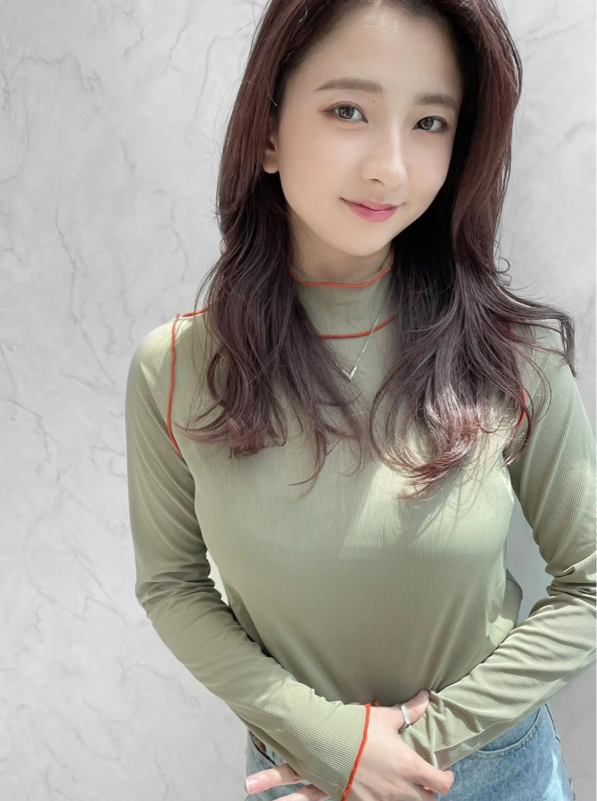 セミロング カット パーマ チダアキフミ Ash大森のヘアスタイル