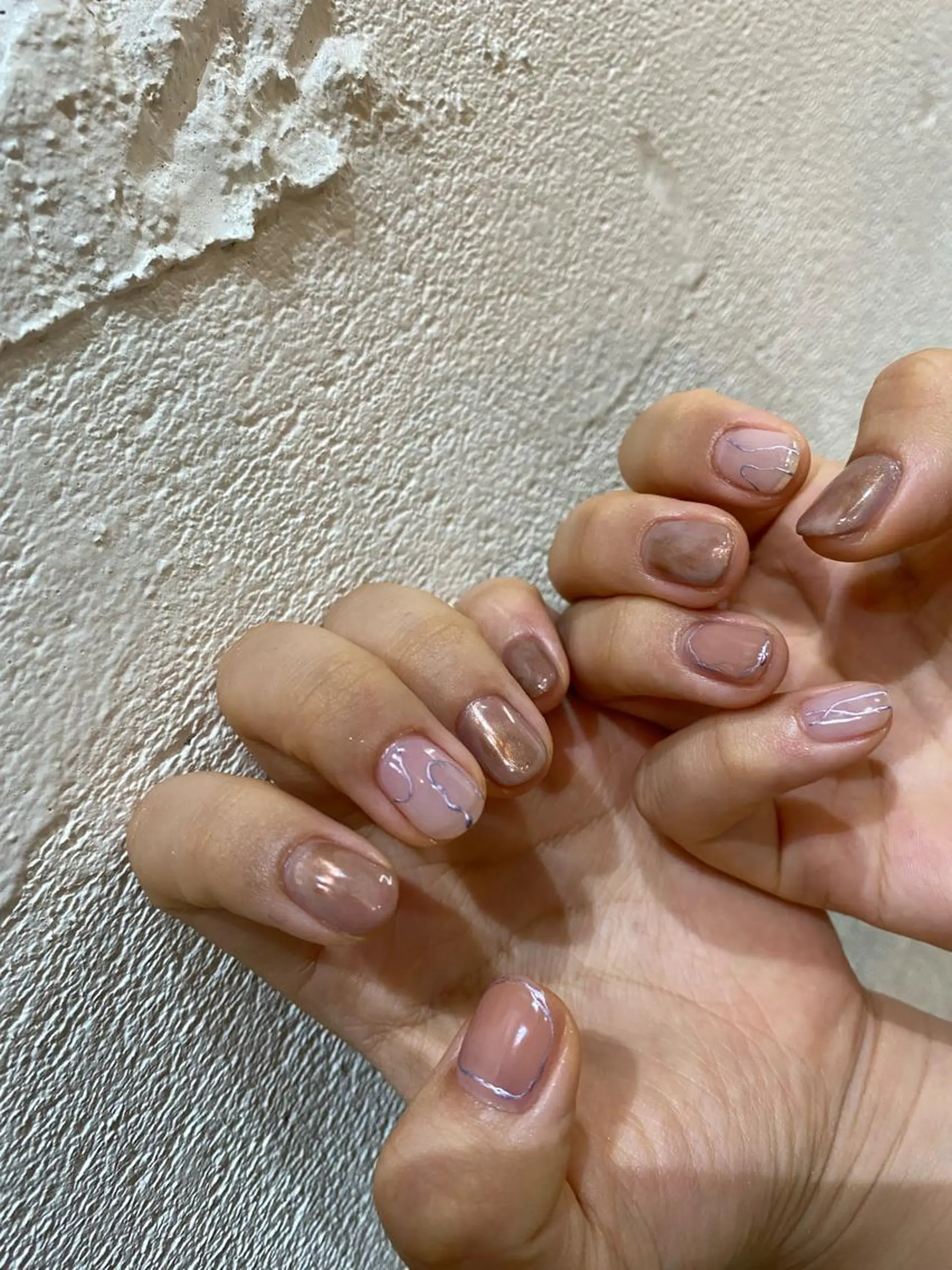 ネイル ニュアンスネイル ピンク ハンドネイル nable.所属・栗林 実莉のネイルデザイン