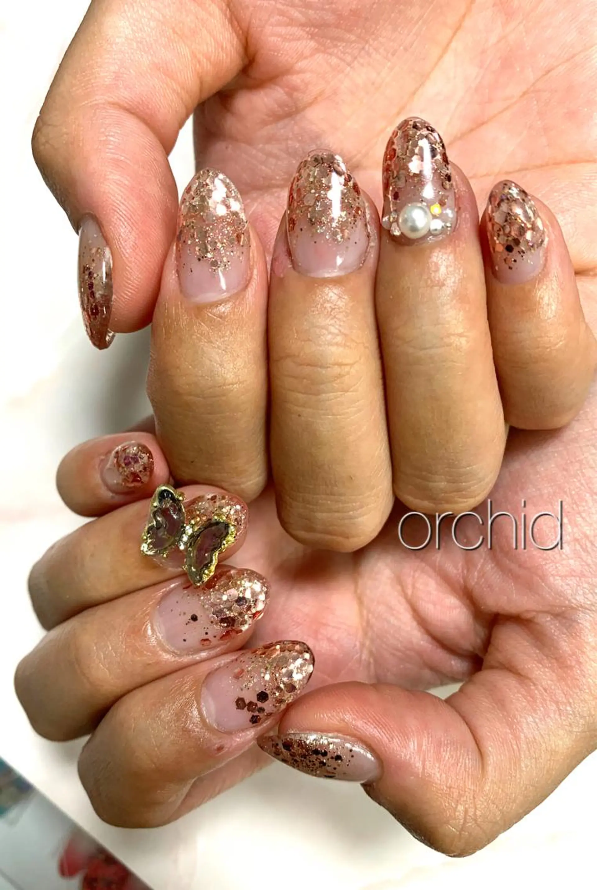 ネイル スカルプネイル orchid ♡オーキッドのネイルデザイン