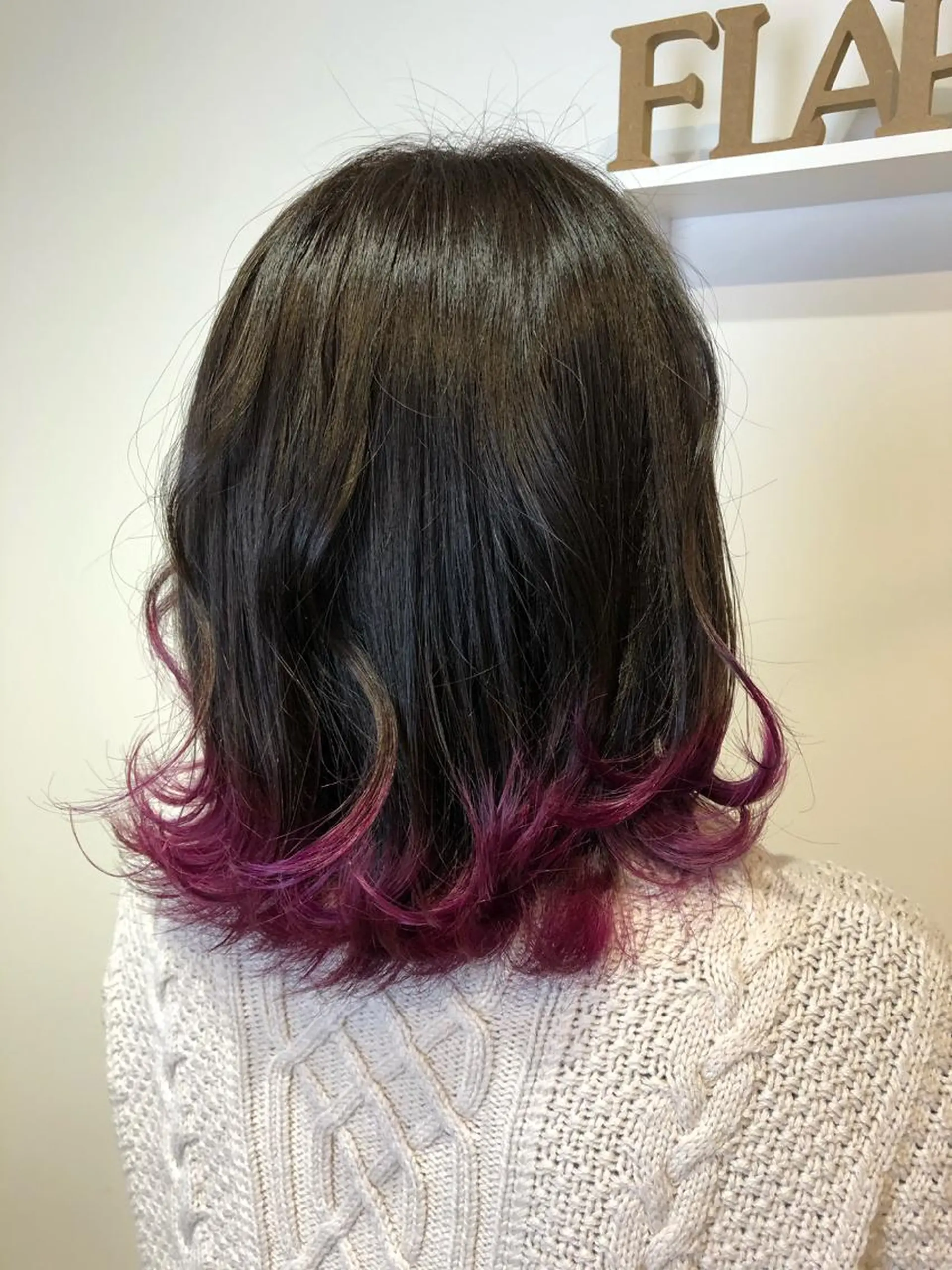 ミディアム カラー カット ヘアカラー トリートメント 青野 文香のヘアスタイル