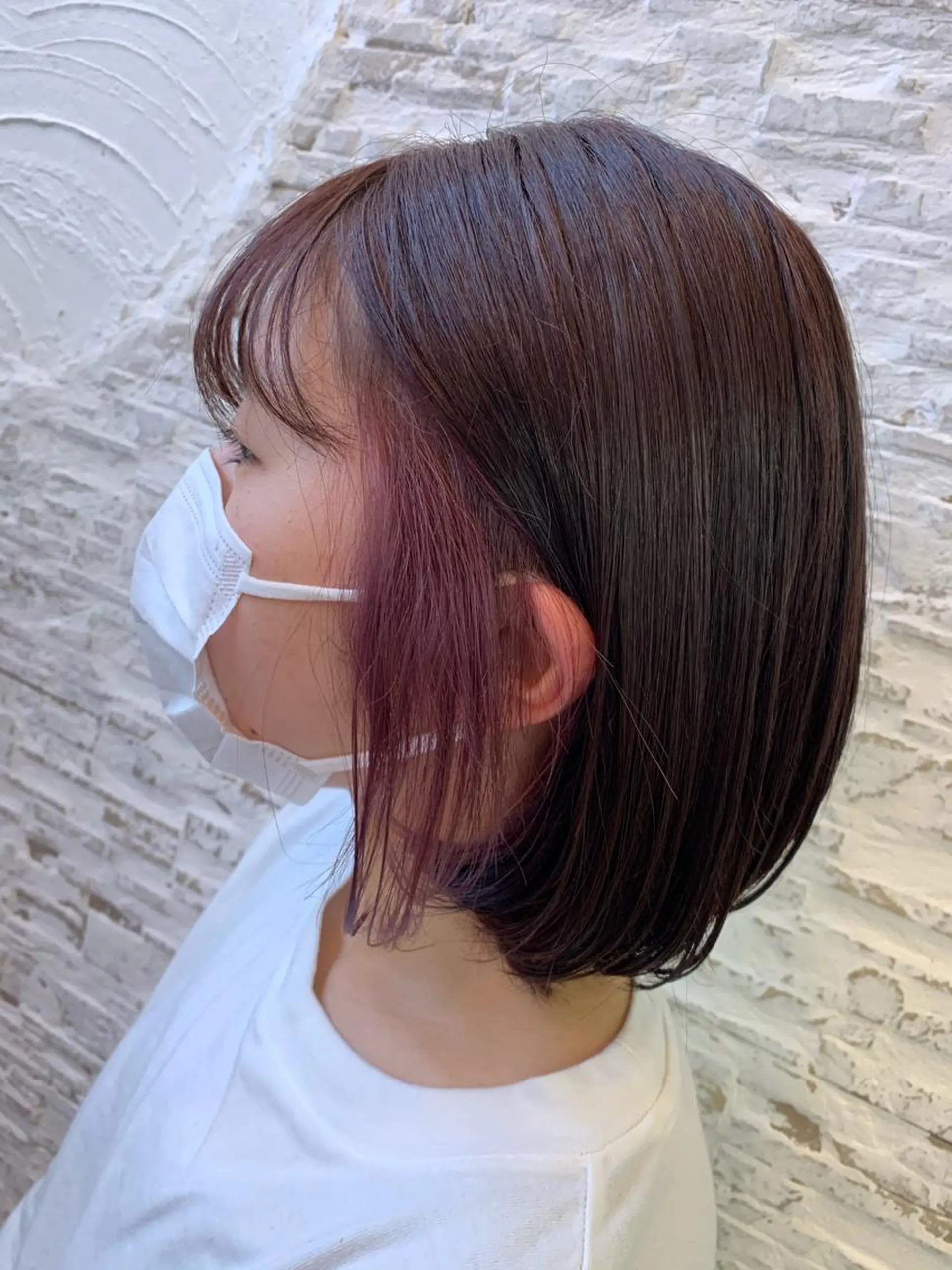 ショート カラー ピンクカラー ヘアカラー 菅野 愛のヘアスタイル