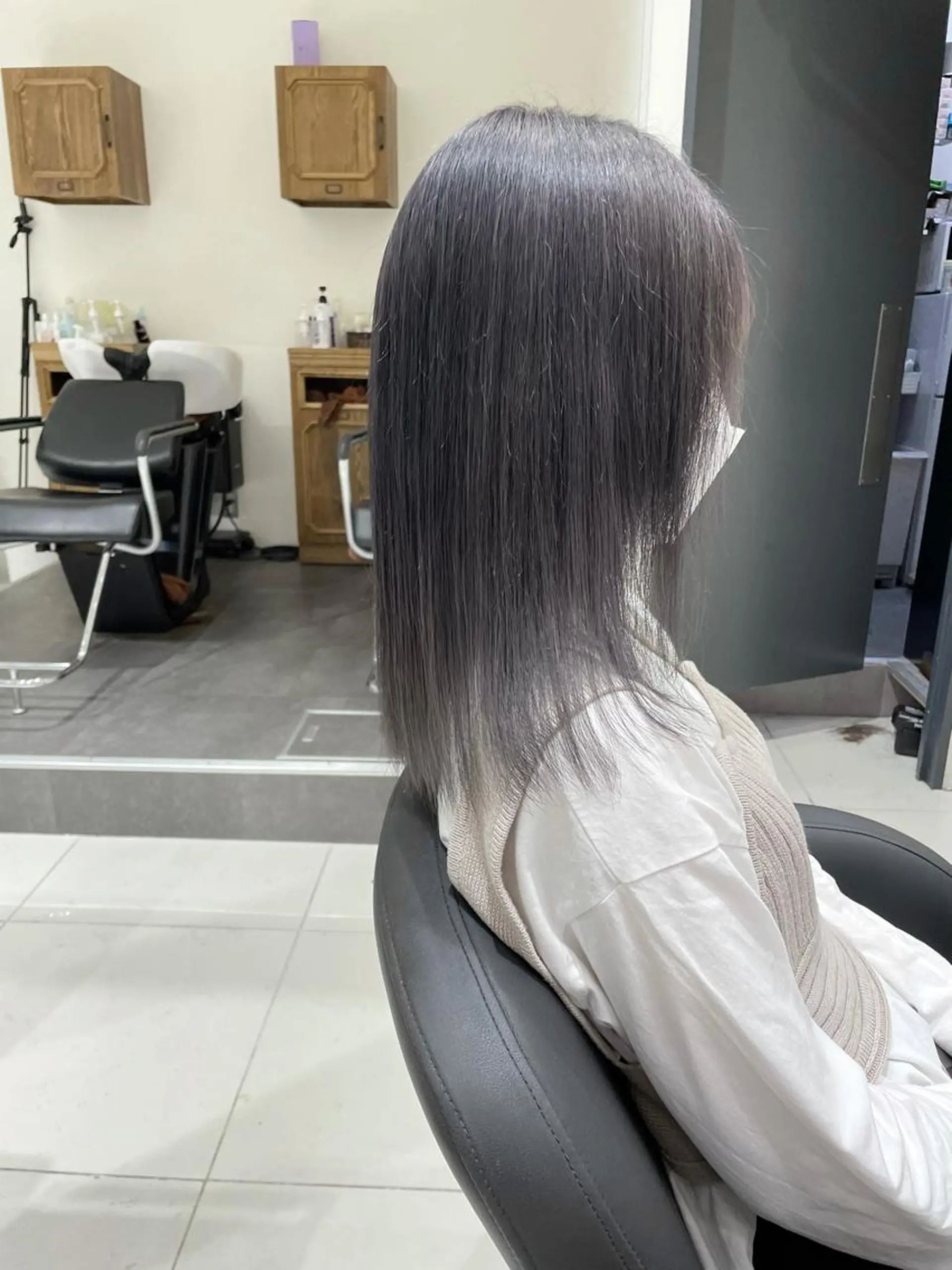 セミロング カラー ブリーチ ケアブリーチ 心斎橋/ブリーチ minamiのヘアスタイル