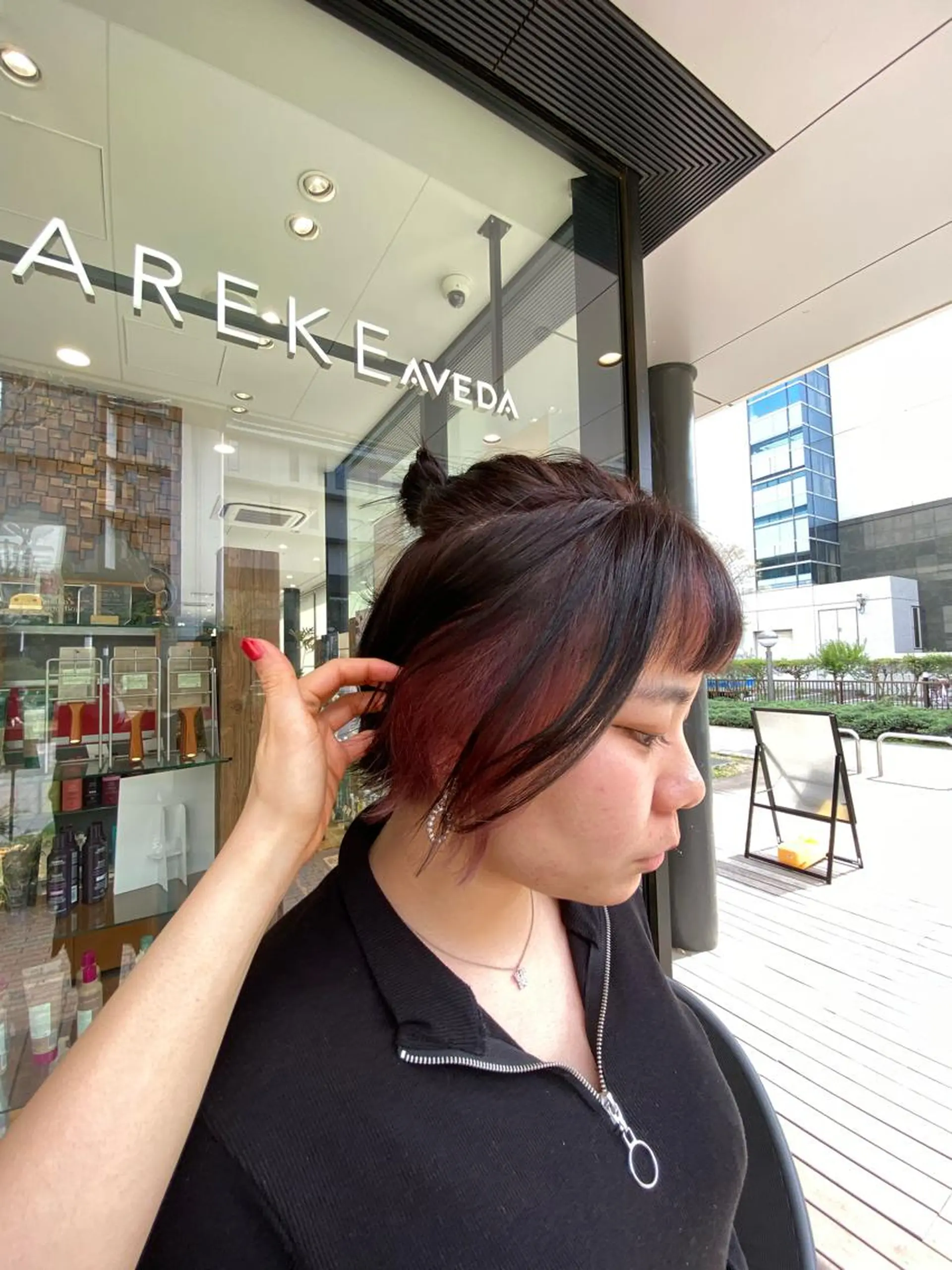 ミディアム カラー ヘアアレンジ 加藤 愛実のヘアスタイル