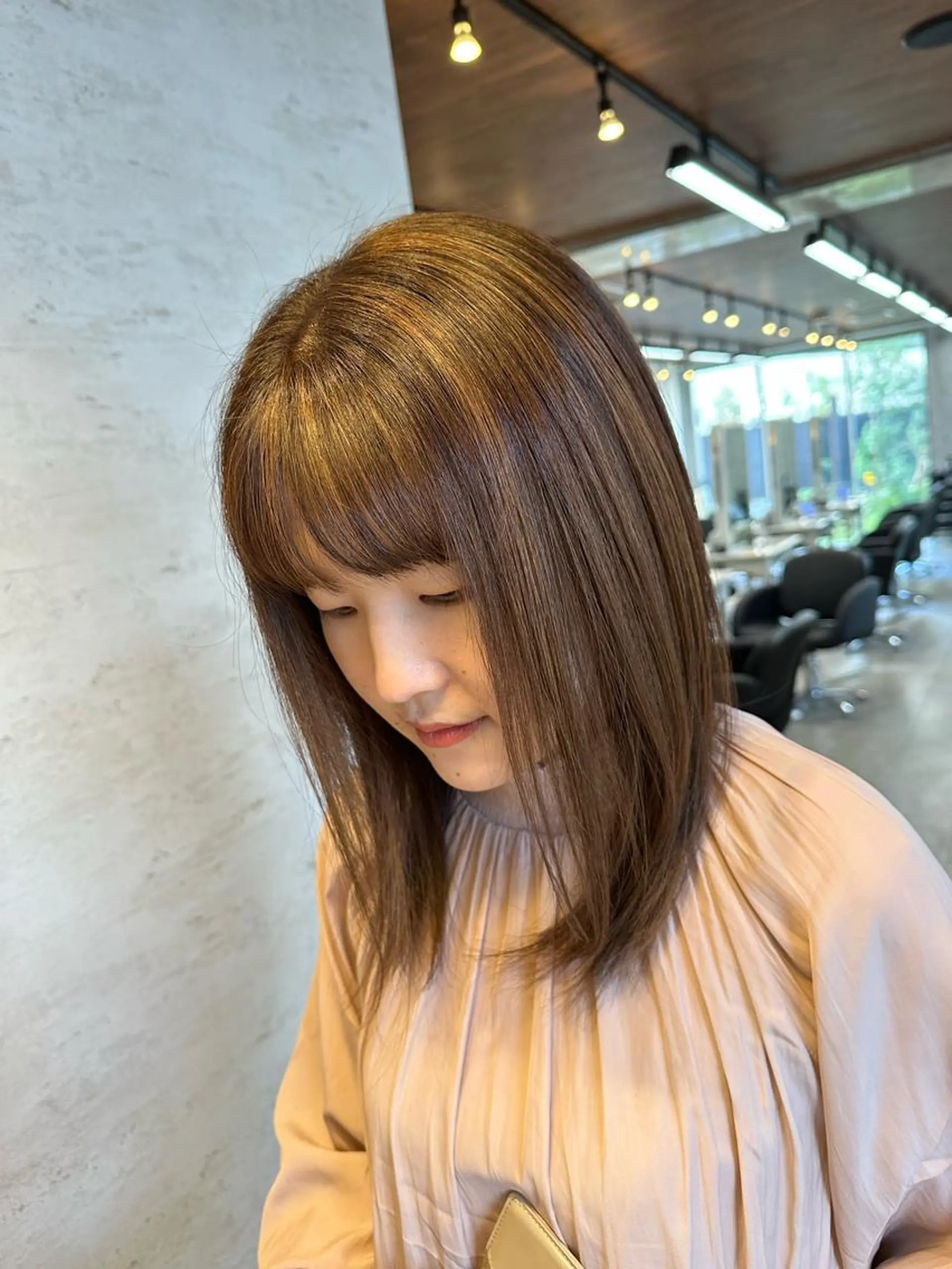 セミロング カット トリートメント 女性に人気♪ はやしほのかのヘアスタイル