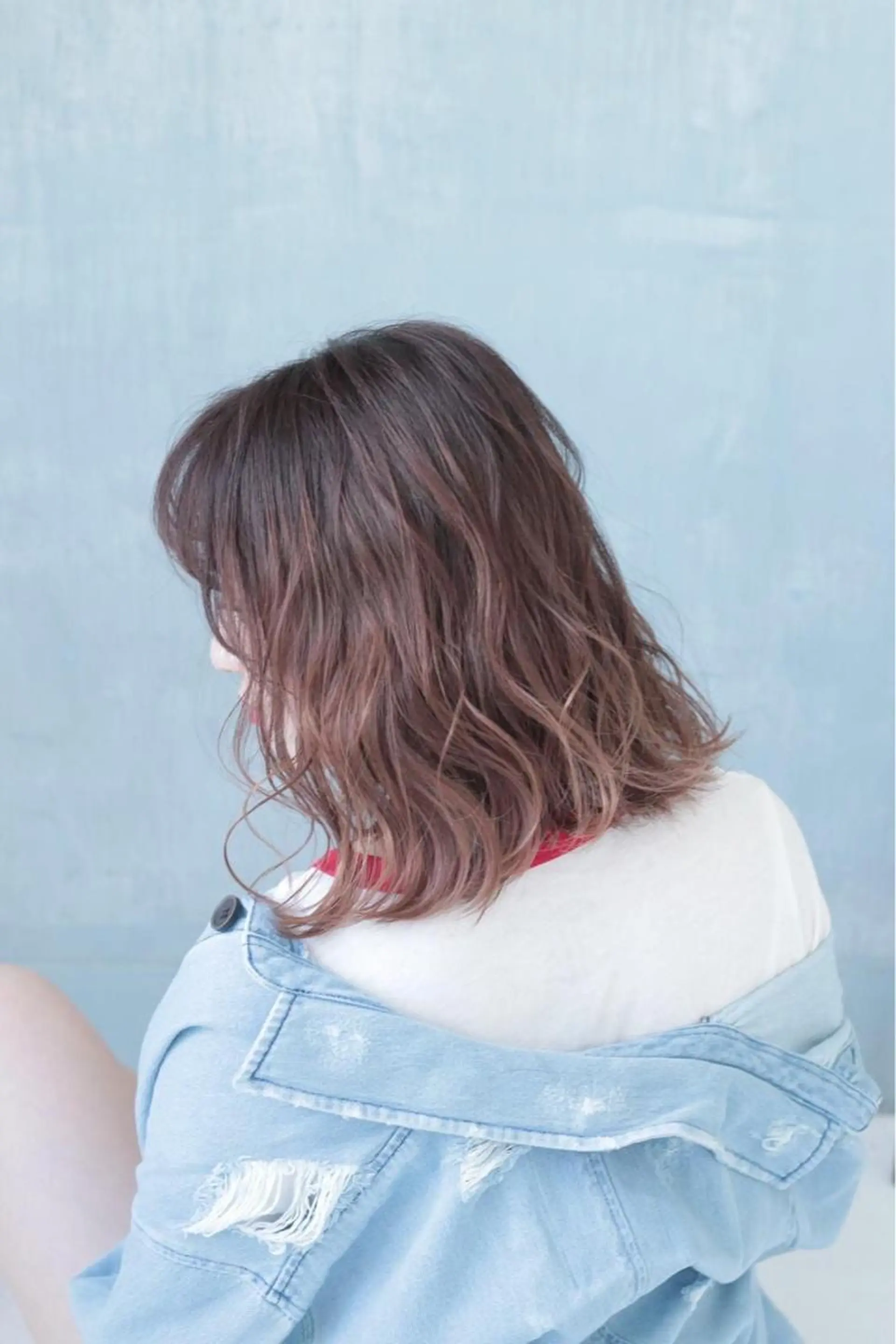 セミロング カラー ヘアアレンジ ［銀座］淡色 ラベンダー🫧大村のヘアスタイル