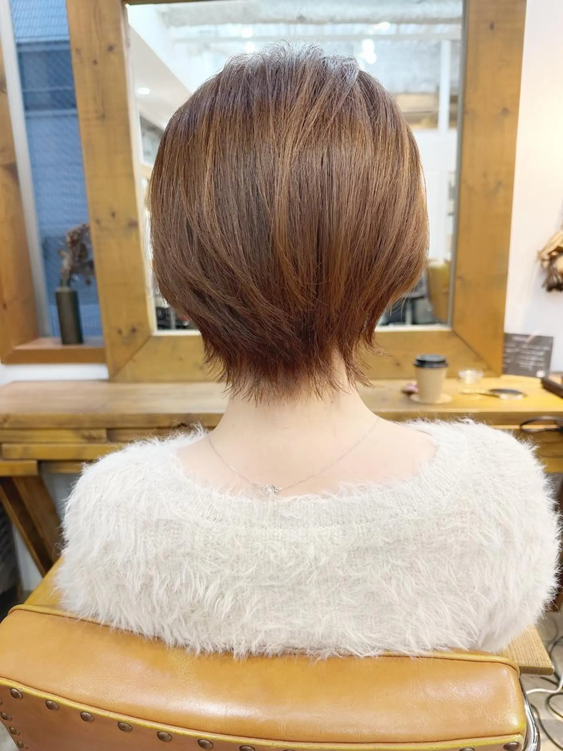 ショート カラー ショートボブ ハンサムショート ブリーチ ブリーチなしカラー ボブ カット ヘアカラー トリートメント newline銀座所属・銀座ショート/ 大人ショート/金子涼のヘアスタイル