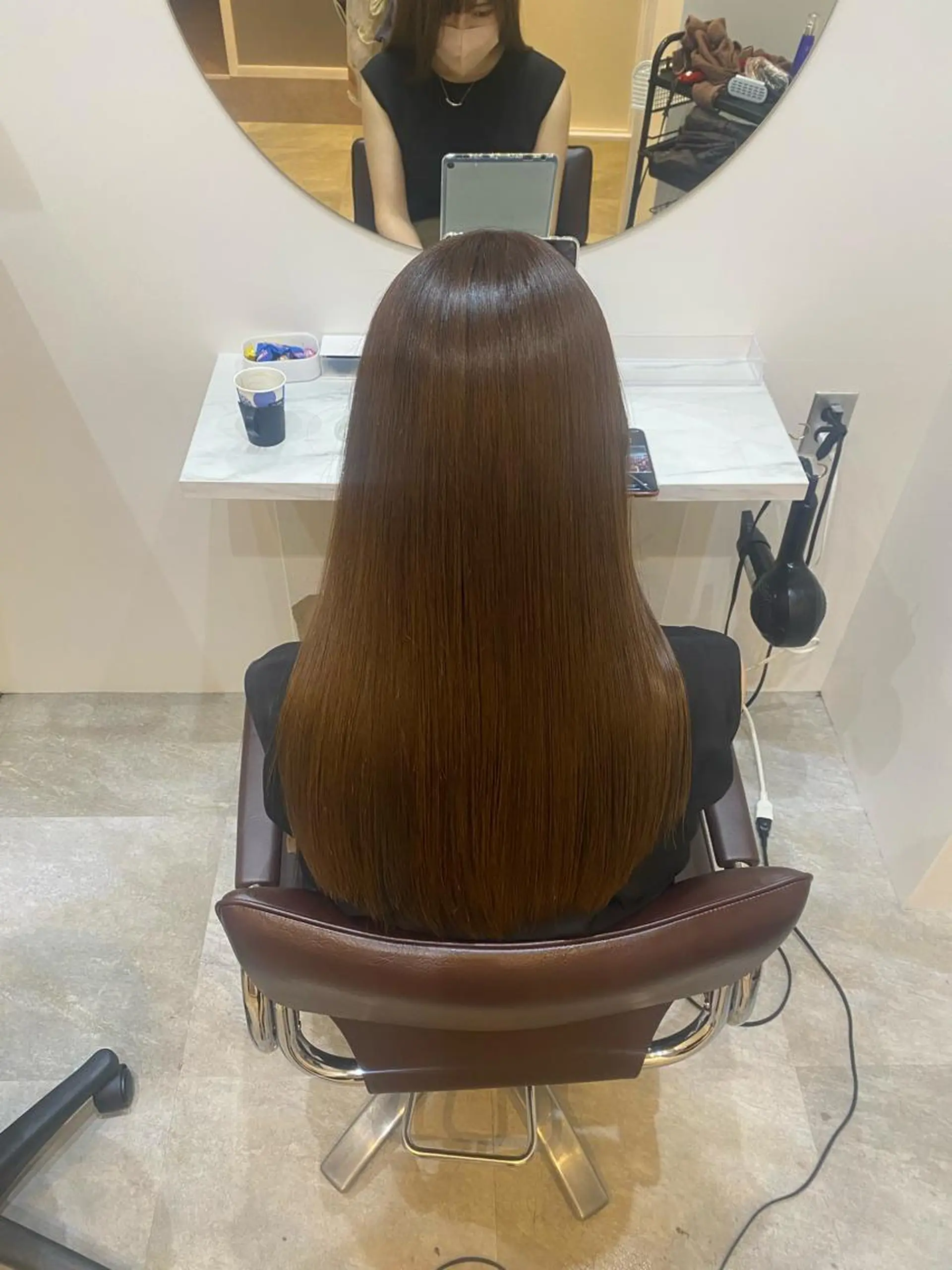 ロング カット ヘアカラー トリートメント 【髪質改善　艶髪】 布川　莉穂のヘアスタイル