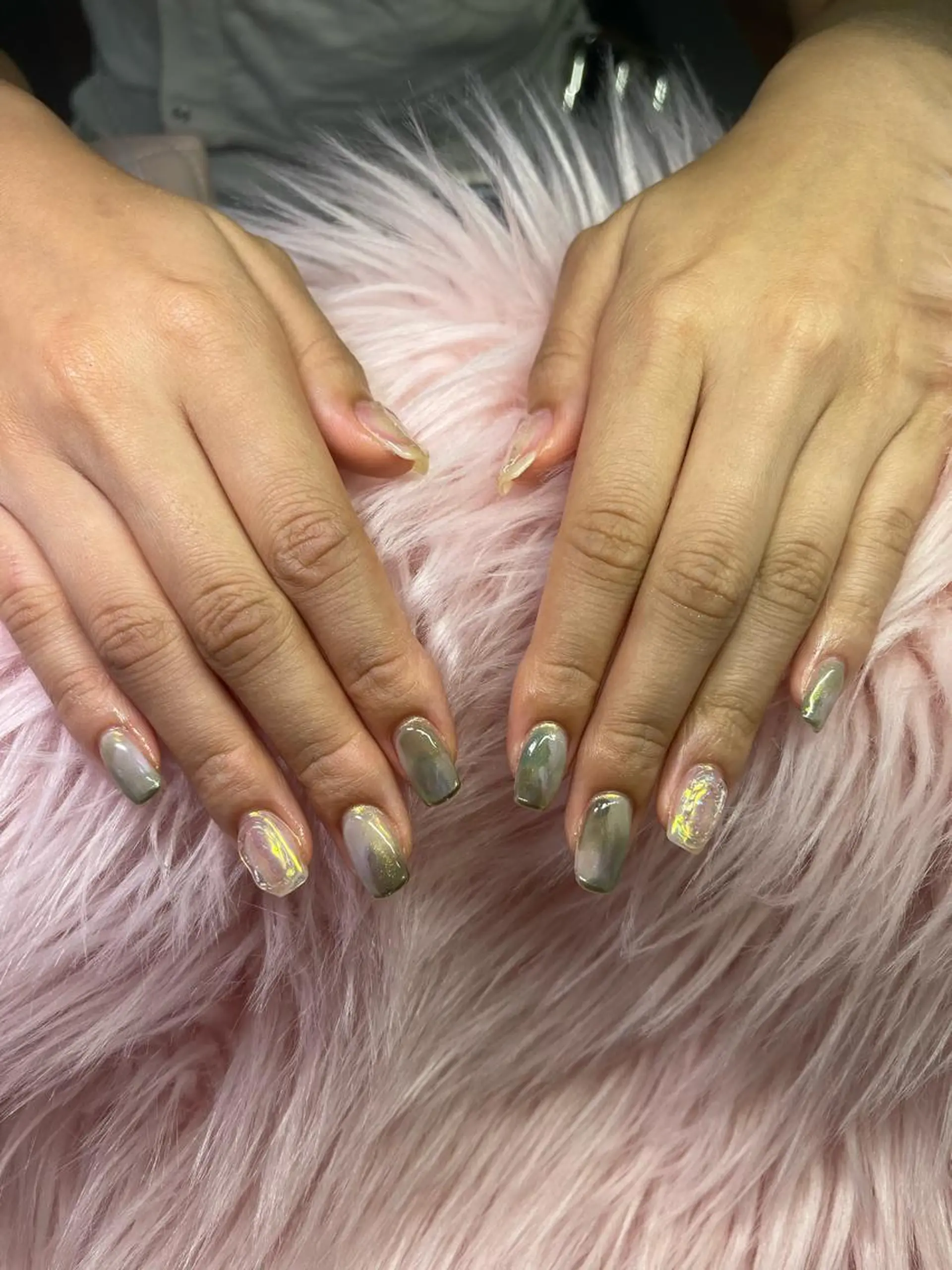 ネイル 氷ネイル・うるうるネイル ニュアンスネイル ネイルサロンキュアイスト所属・キュアイスト アコパラジェル調布のネイルデザイン