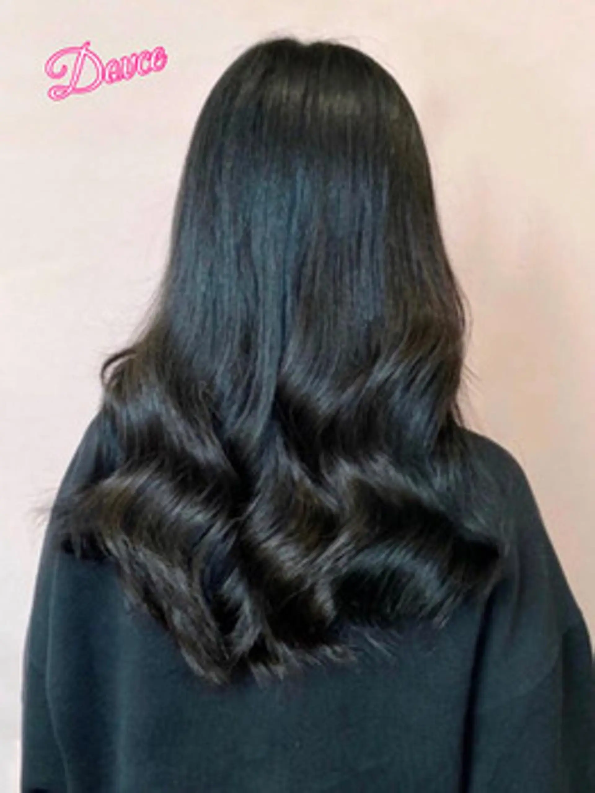 ロング ヘアアレンジ カラー アディクシーカラー バレイヤージュ ブリーチ イルミナカラー パープルカラー チビ編み込みエクステ シールEXどぅ〜すのヘアスタイル