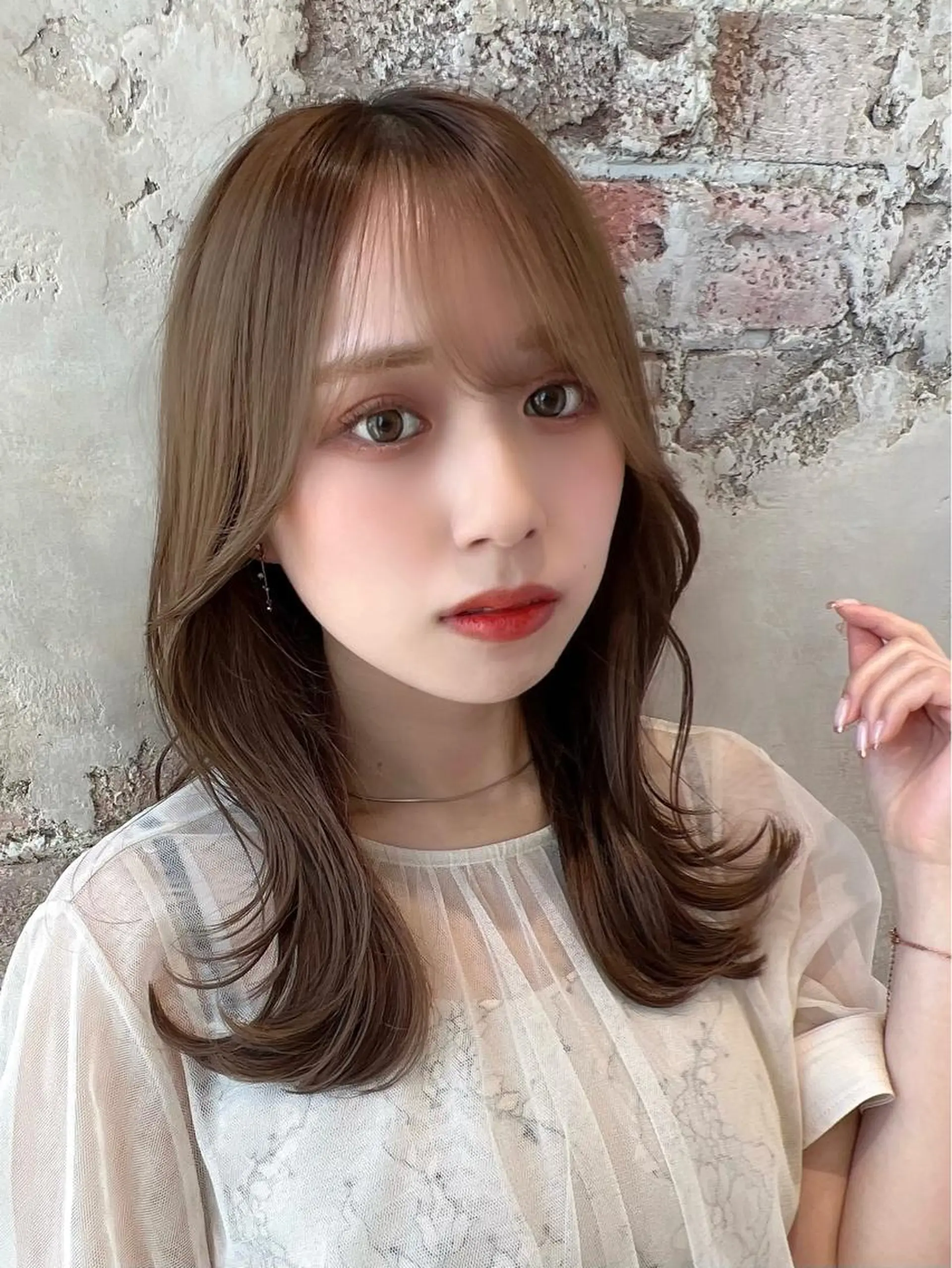 セミロング くびれヘア 🧡くびれヘア/前髪 顔周り🧡久原結衣のヘアスタイル