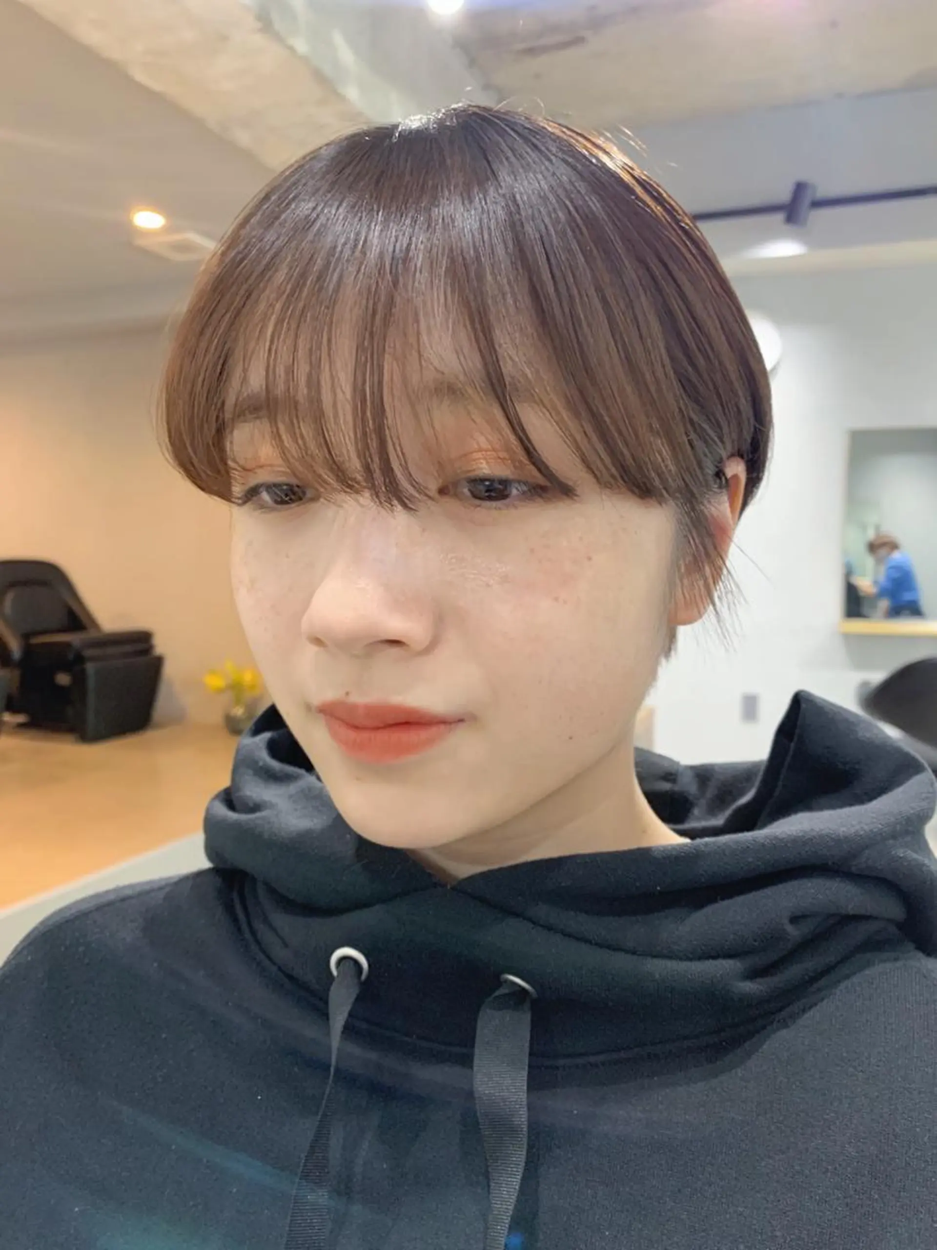 ショート カラー ボブパーマコテ巻き風 パーマNo1深江秀平のヘアスタイル