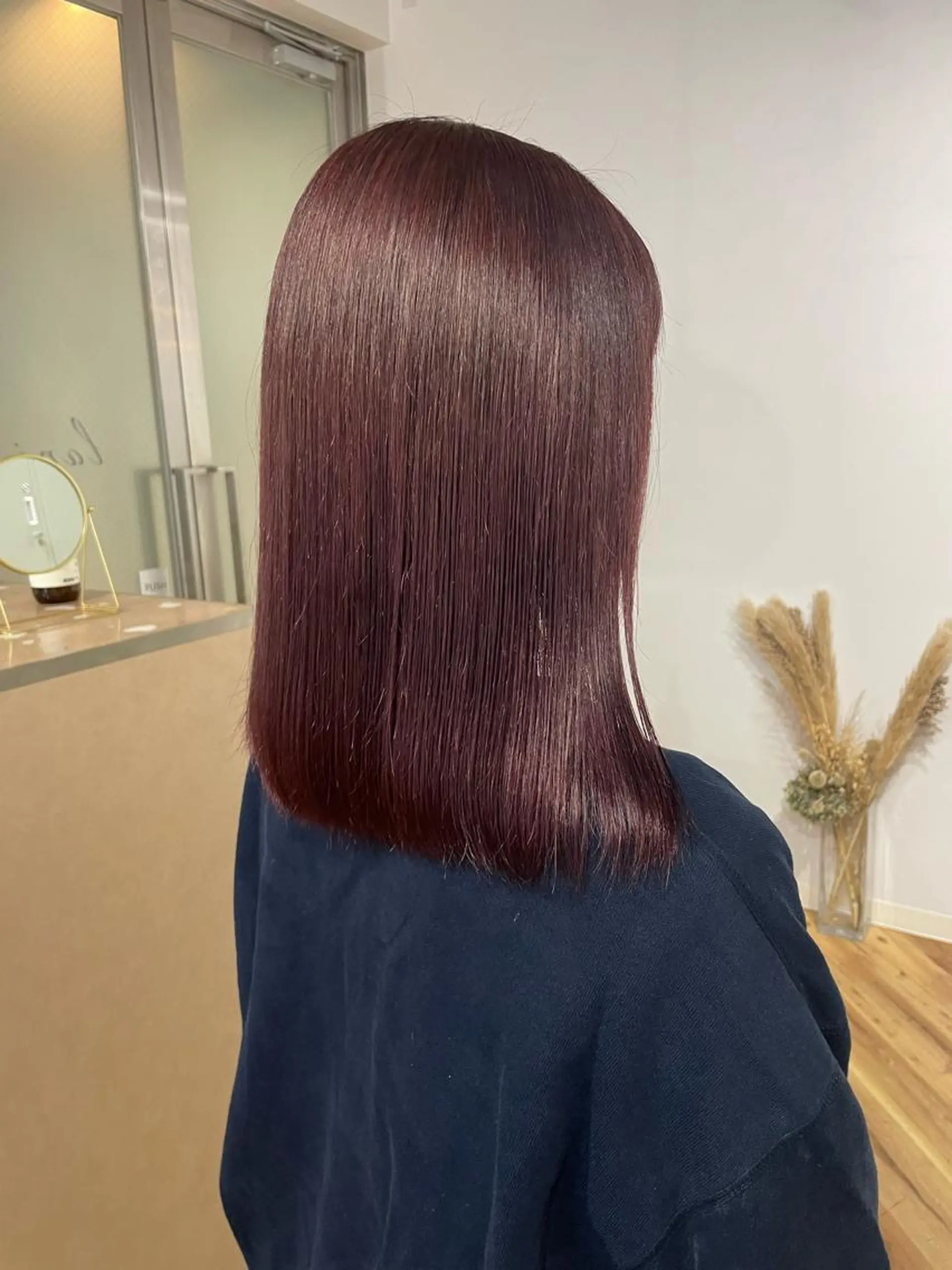 ミディアム カラー ブラウンカラー ピンクカラー ピンクブラウン lani hair salon所属・SHOTO ハイトー ン/デザインカラーのヘアスタイル