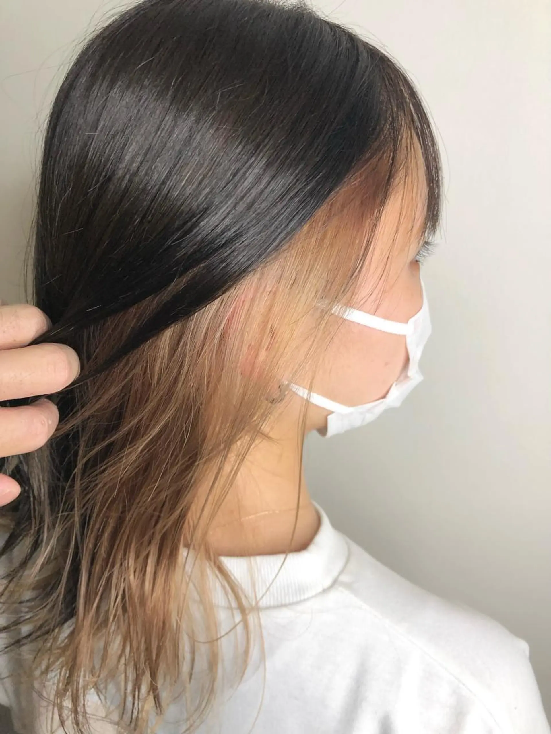 ミディアム ヘアカラー 艶髪職人 山本隼正のヘアスタイル