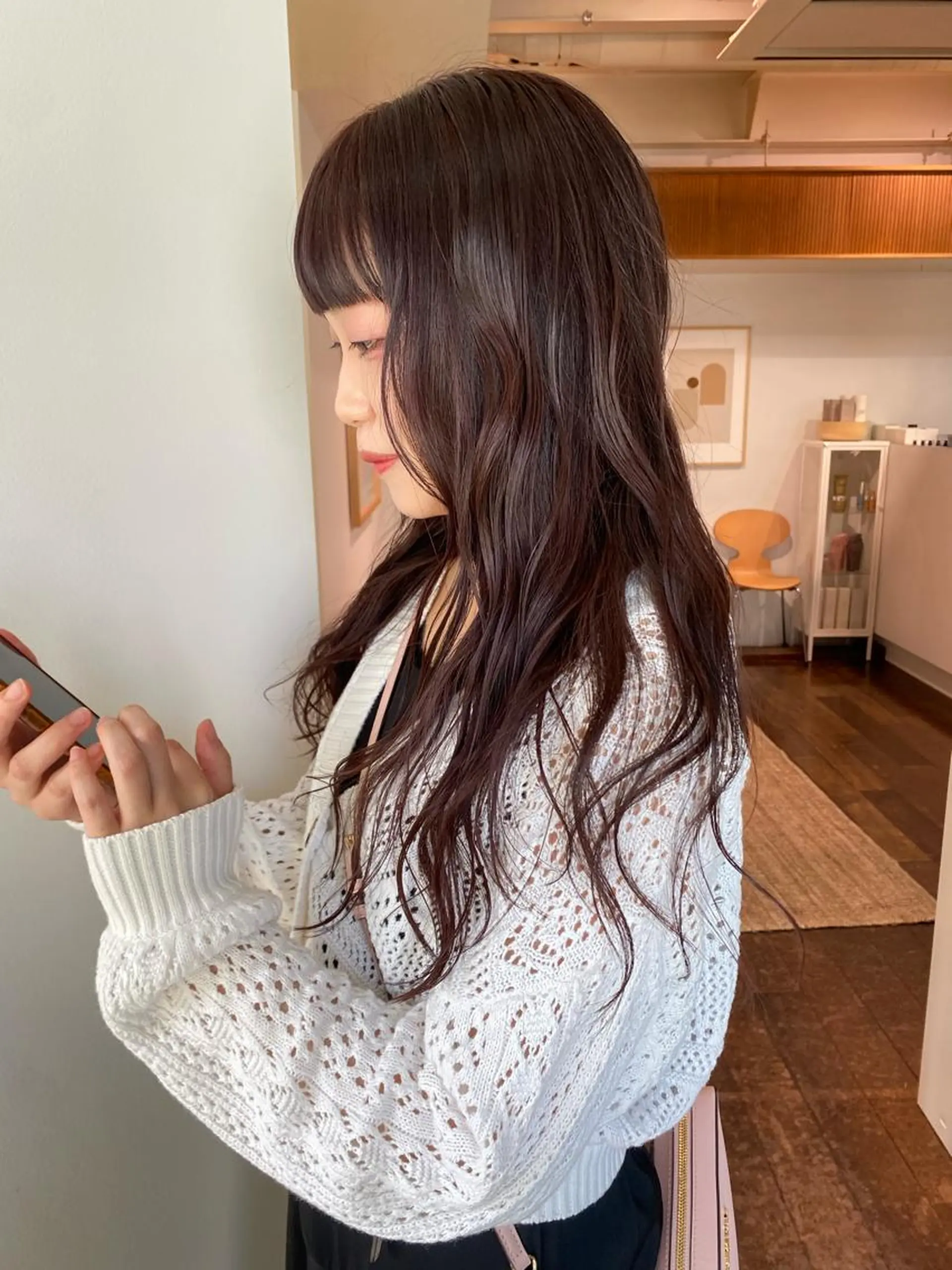 ロング カラー ブラウンカラー ラベンダーカラー ラベンダーピンク ピンクカラー ピンクブラウン レイヤー🌟艶カラー 🕊まやのヘアスタイル