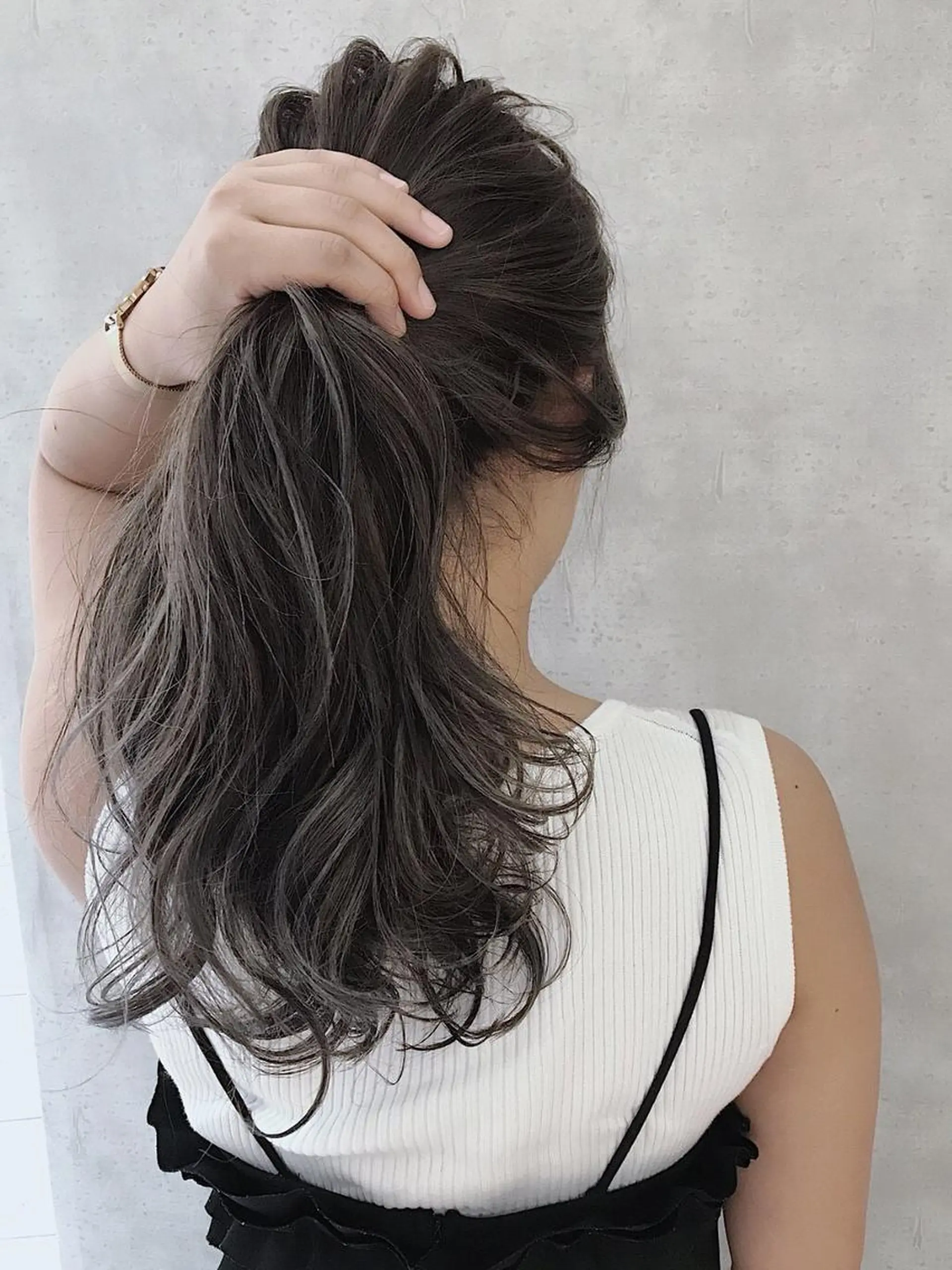 カラー ロング アディクシーカラー ブリーチ ケアブリーチ ダブルカラー ハイライトカラー MOU namba ムウナンバのヘアスタイル