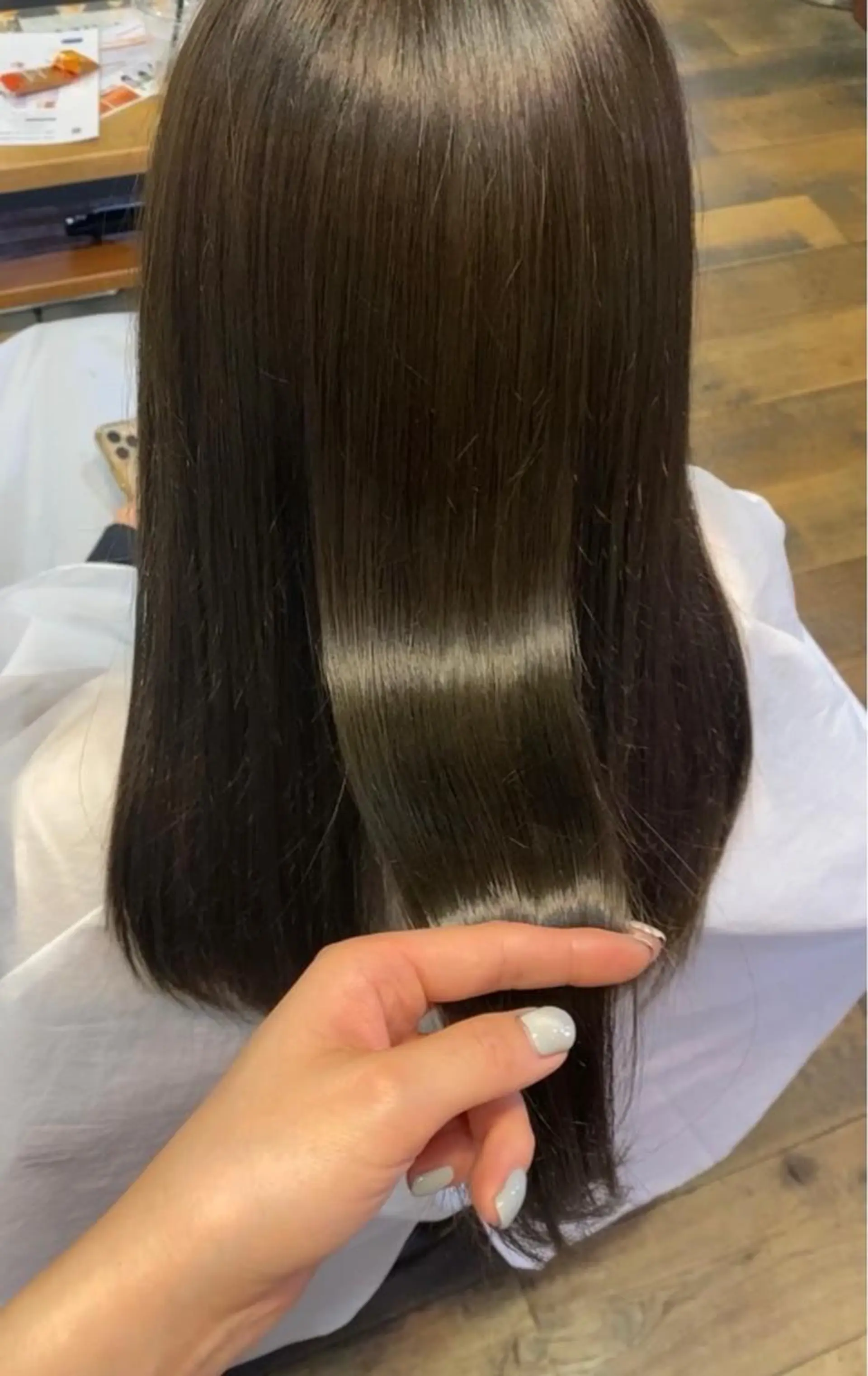 ミディアム 髪質改善 トリートメント レイヤー/韓国ヘア 杉浦結梨のヘアスタイル