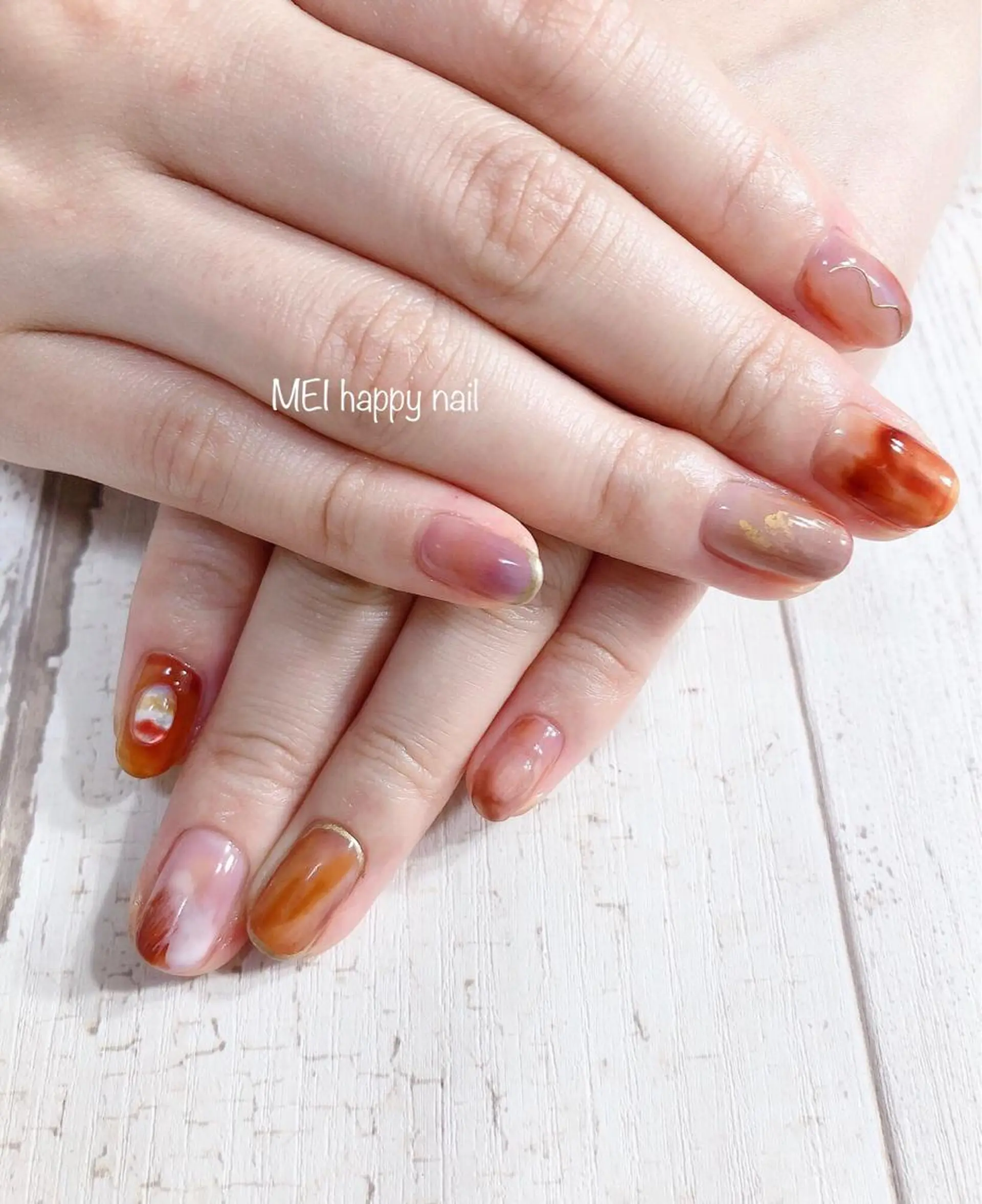 ネイル 北浦和 自爪育成ケアのネイルデザイン