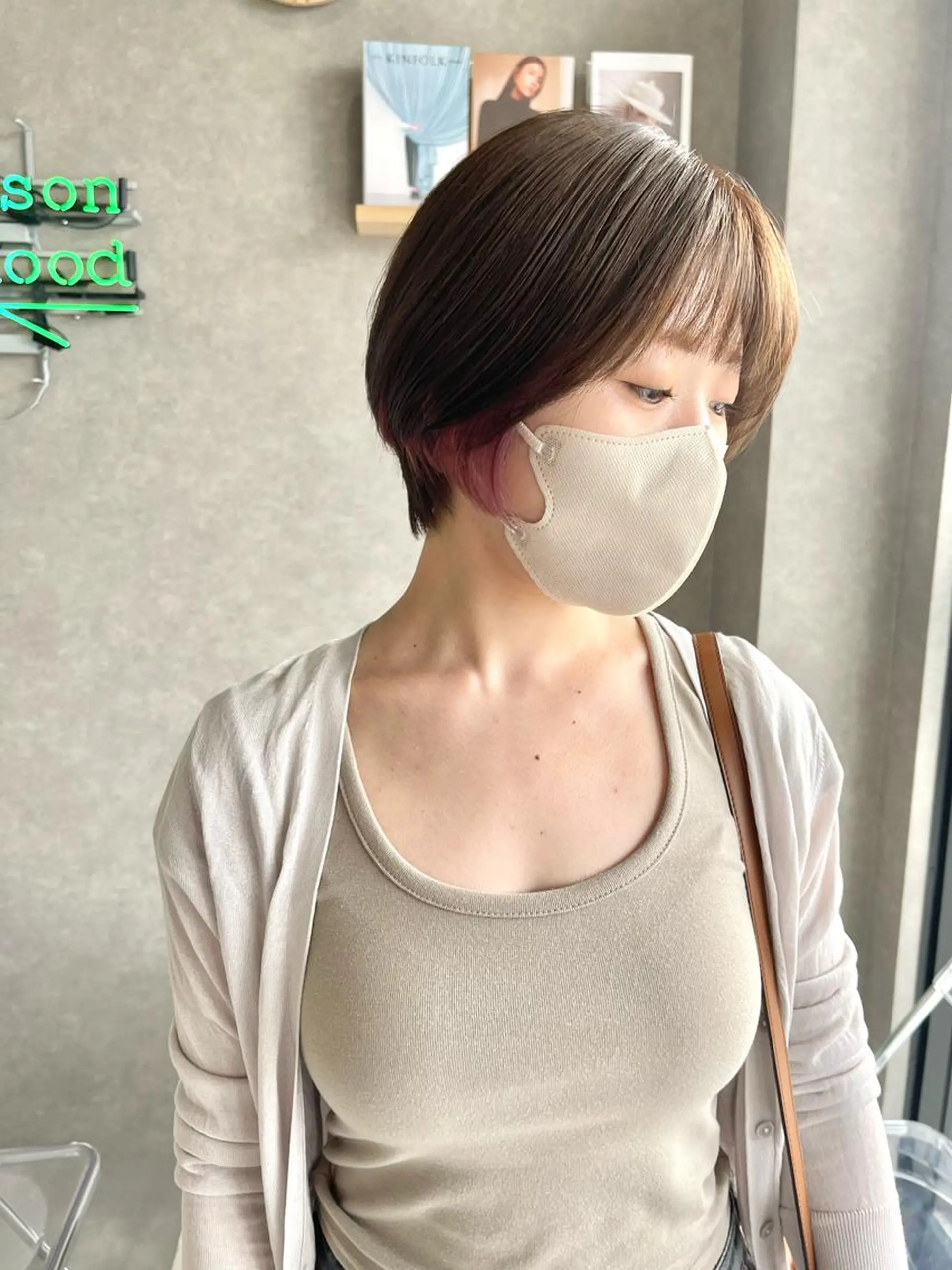 ショート カラー カット ヘアカラー トリートメント mood tatemachiのヘアスタイル