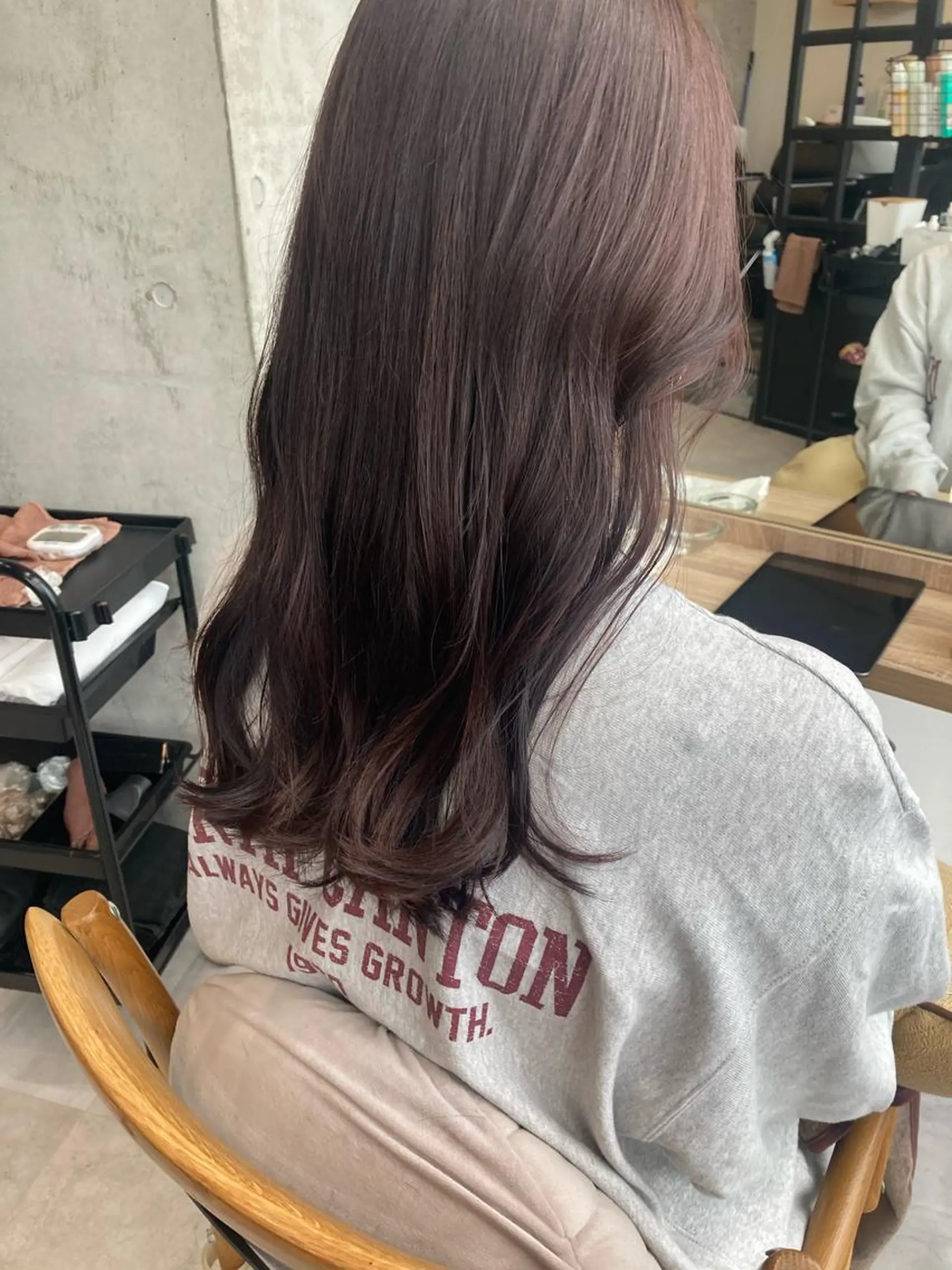 セミロング ヘアカラー トリートメント ✨色持ちの良い艶 カラー✨蟹江真世のヘアスタイル